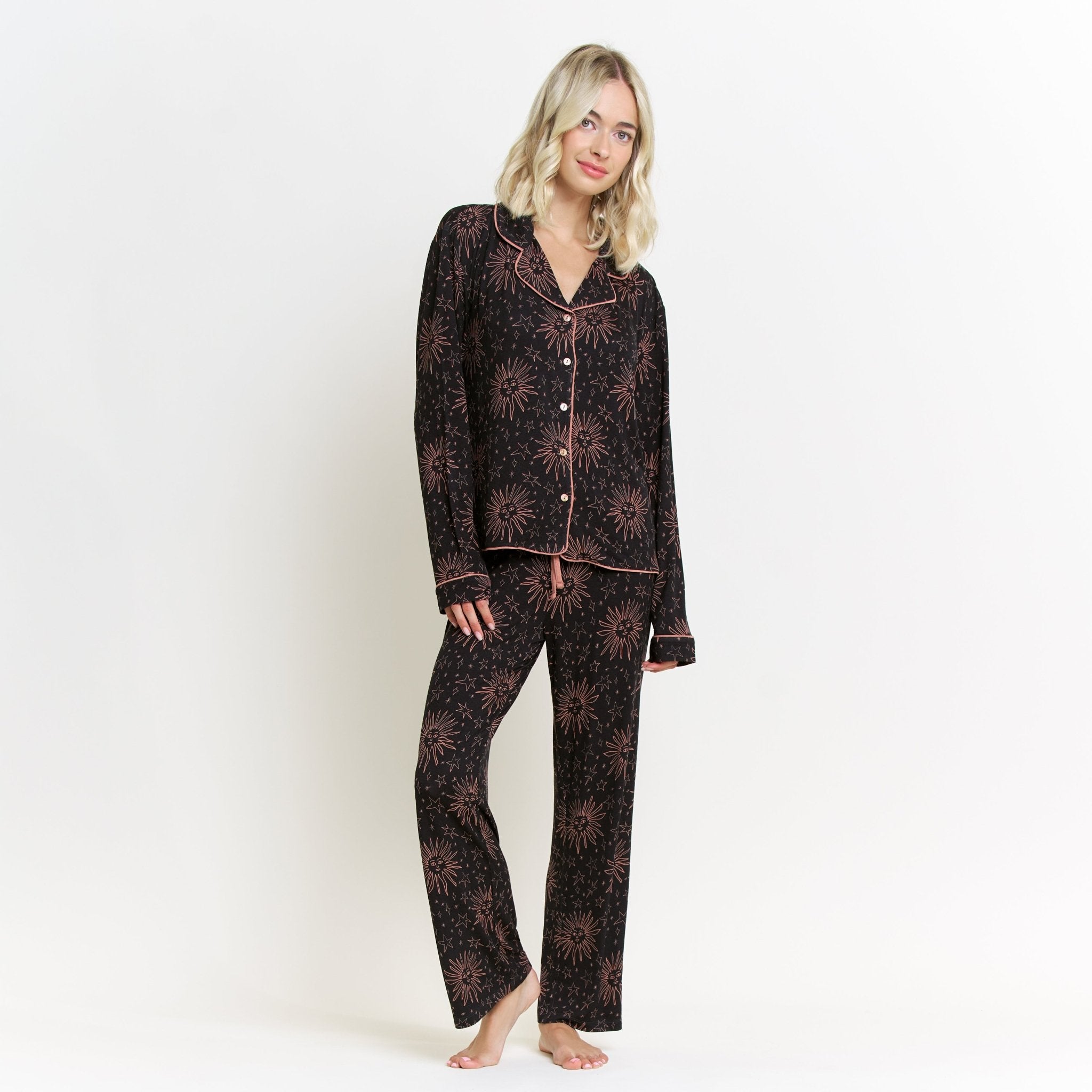 (取寄) ハニーデュー インティメイト レディース オール アメリカン Pj セット Honeydew Intimates women All American PJ Set Dark Cosmic All American Long PJ Set in Dark Cosmic from Honeydew Intimates