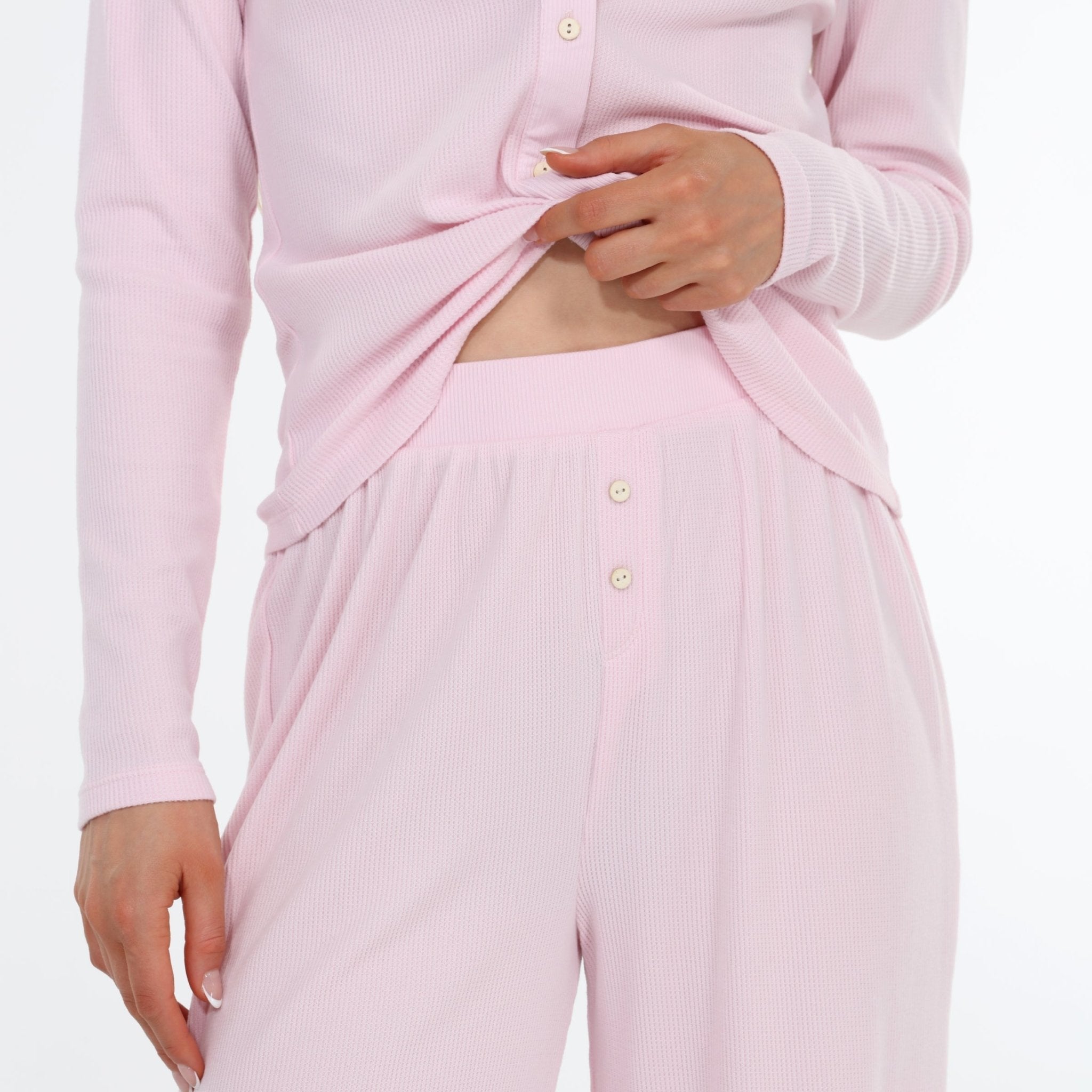 Coffee Club Long Set in Strawberry - Sleepwear & Loungewear -
