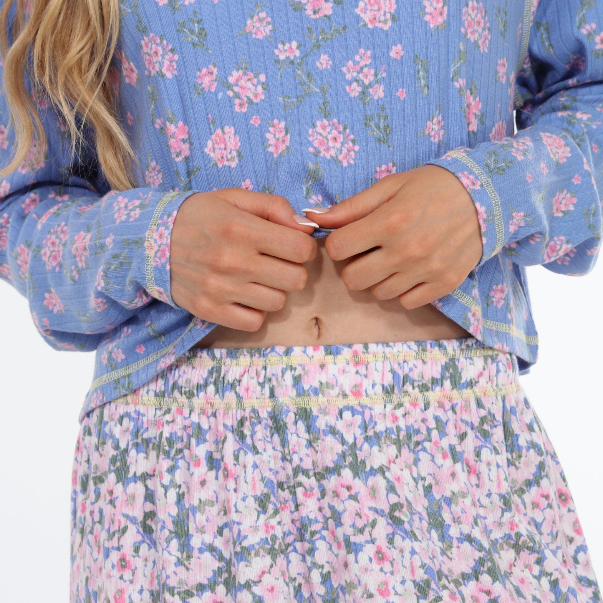 Cuddle Crew Short Set in Orion Mix Floral - Shortie Set -