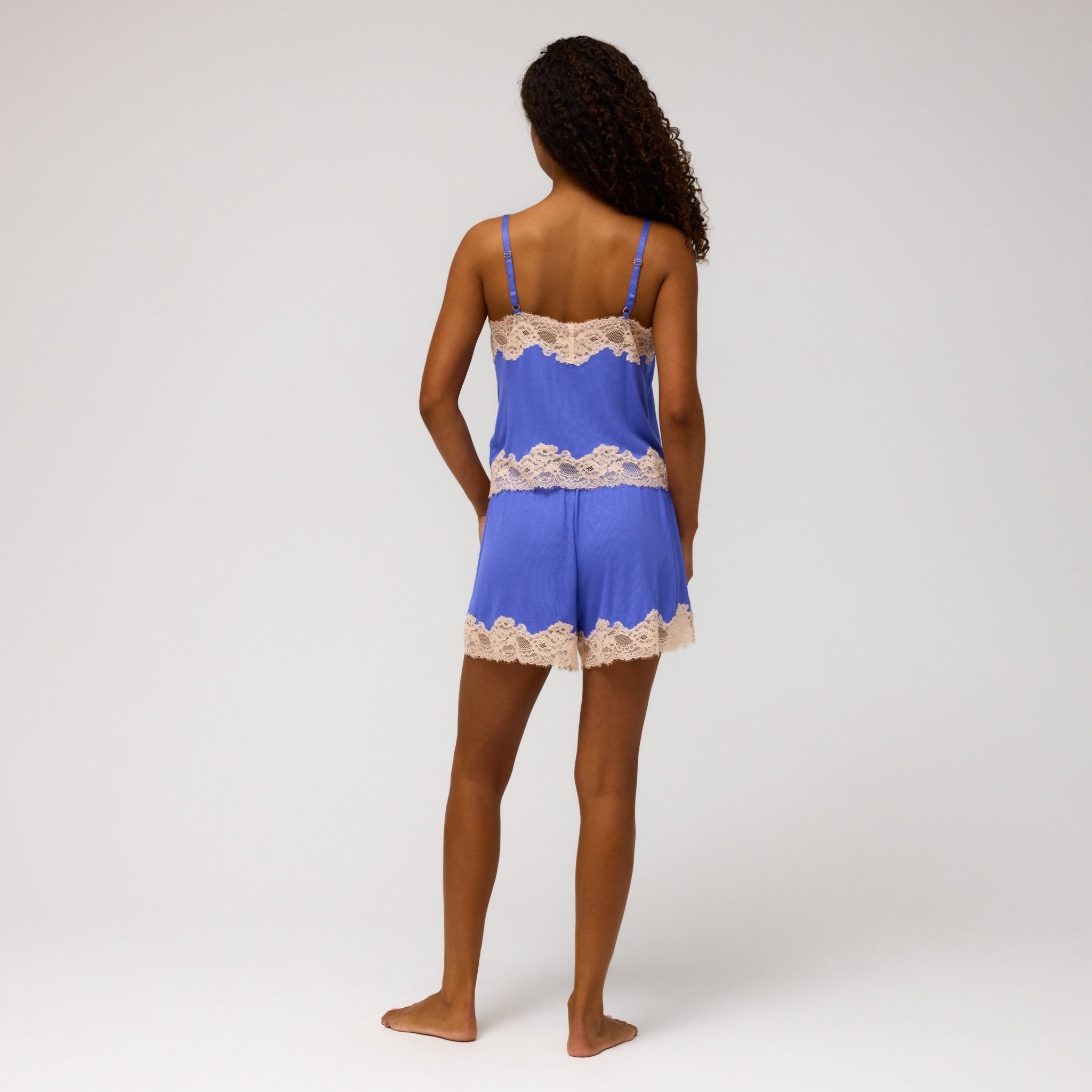 Dream On Cami Shortie Set in Violet - -