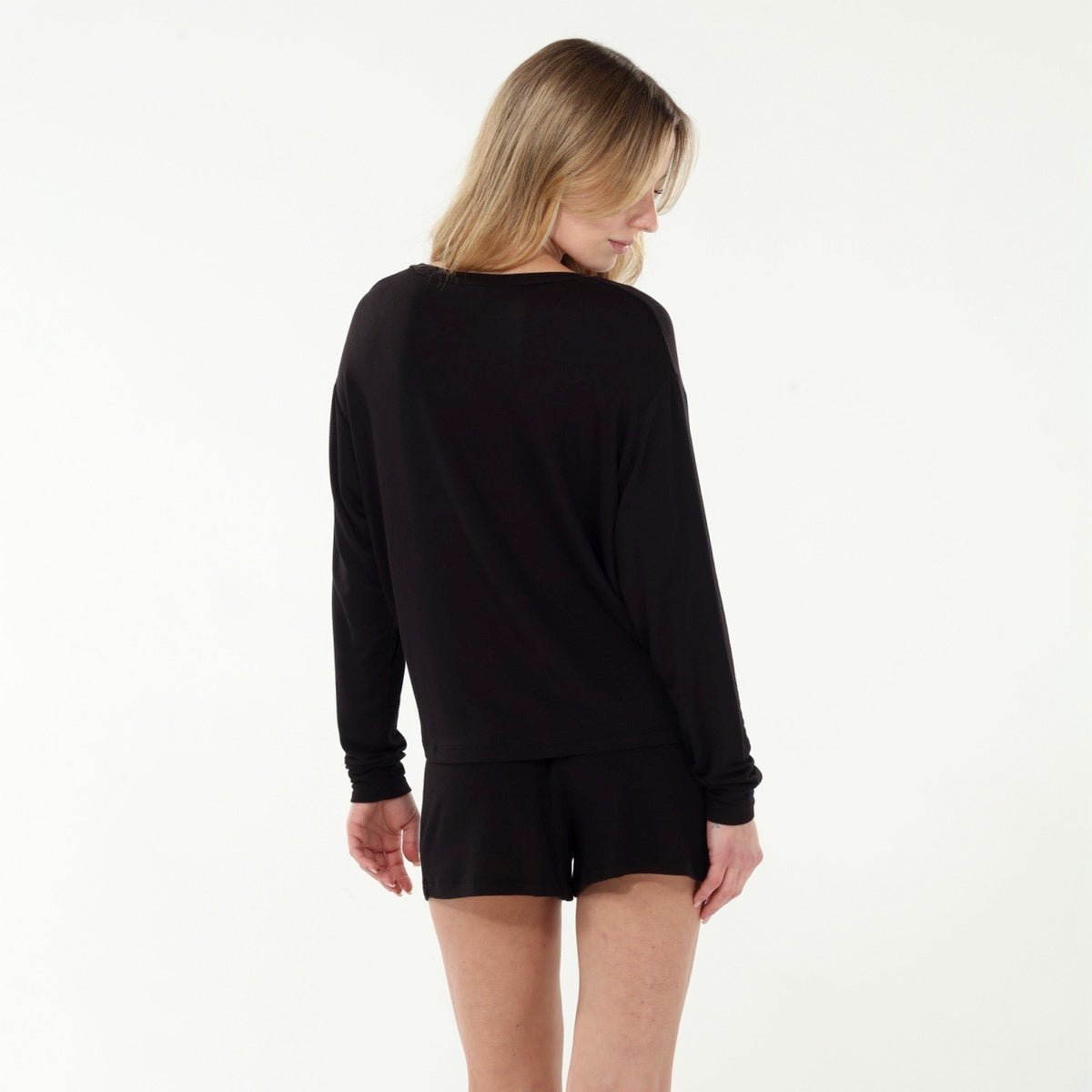 Good Times Shortie Set In Black - Sleepwear & Loungewear -