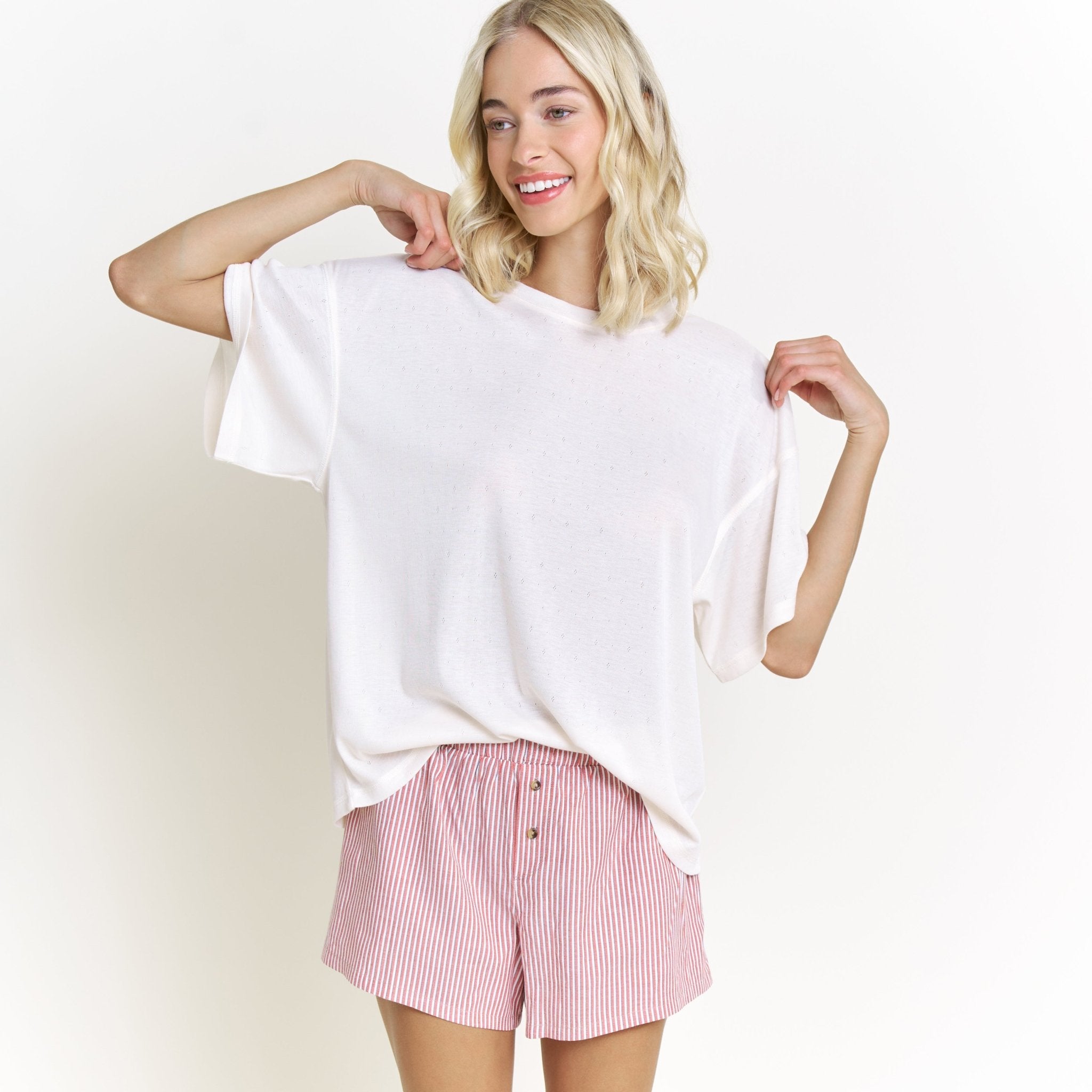 Hangout Tee in Ivory - Loungewear -