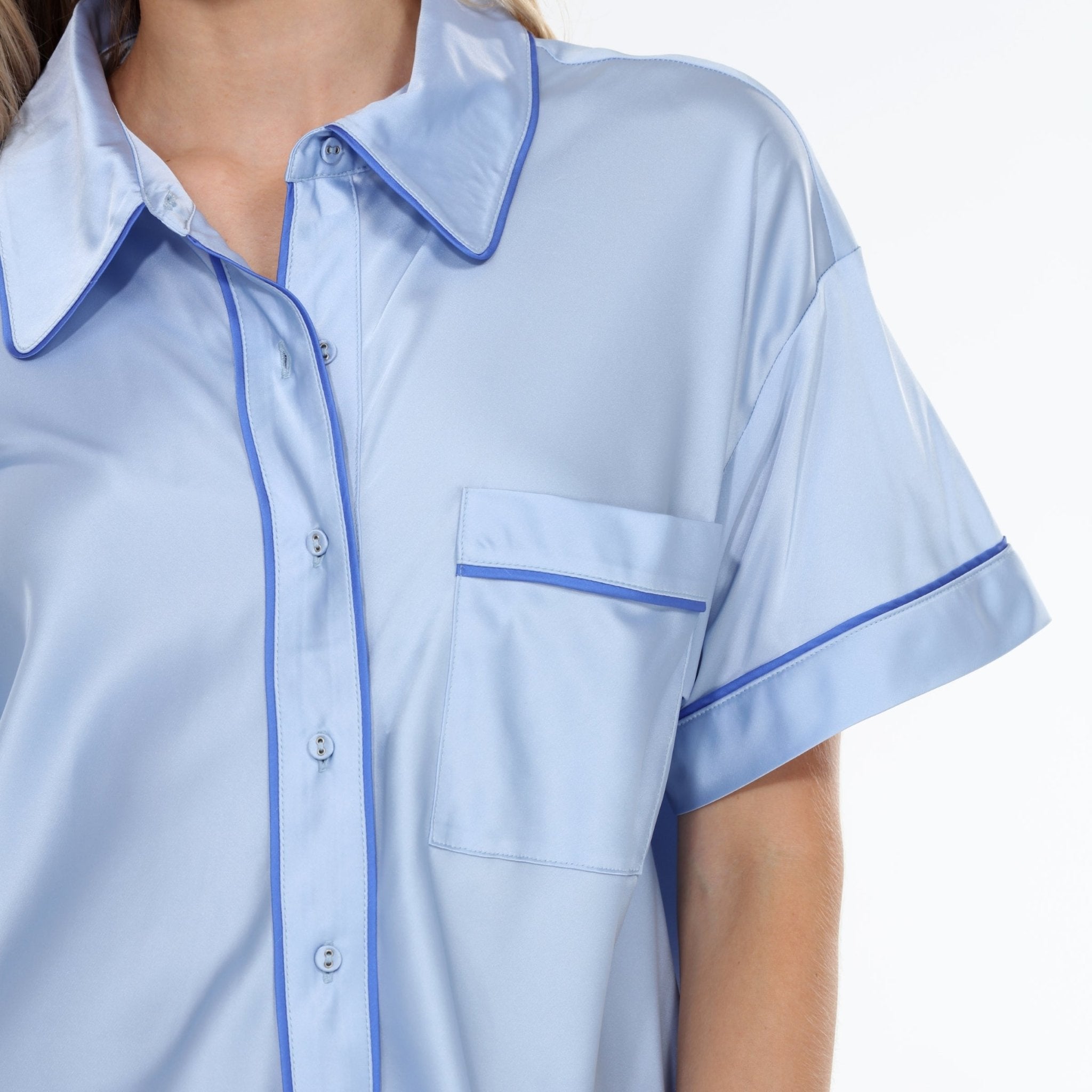 Retreat Short Sleeve PJ Set in Moonstruck - Sleepwear & Loungewear -