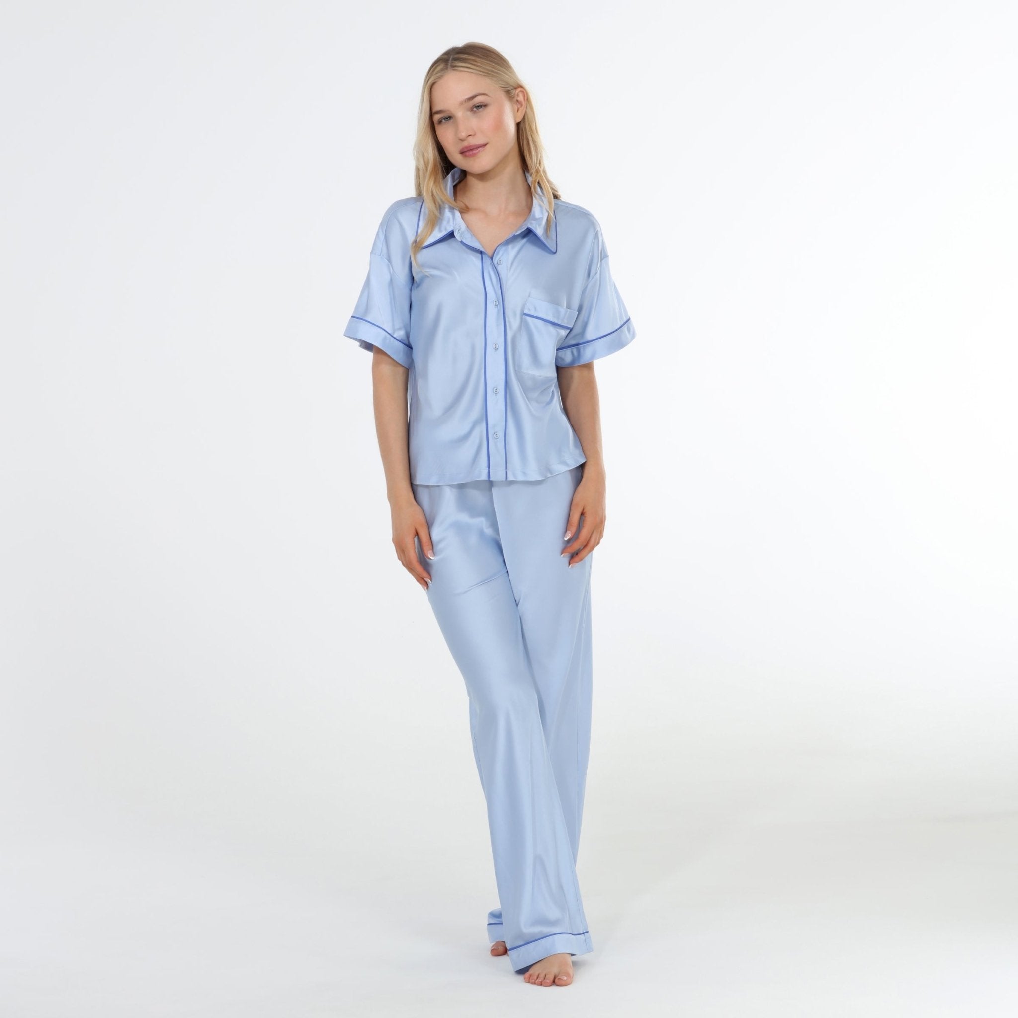 Retreat Short Sleeve PJ Set in Moonstruck - Sleepwear & Loungewear -