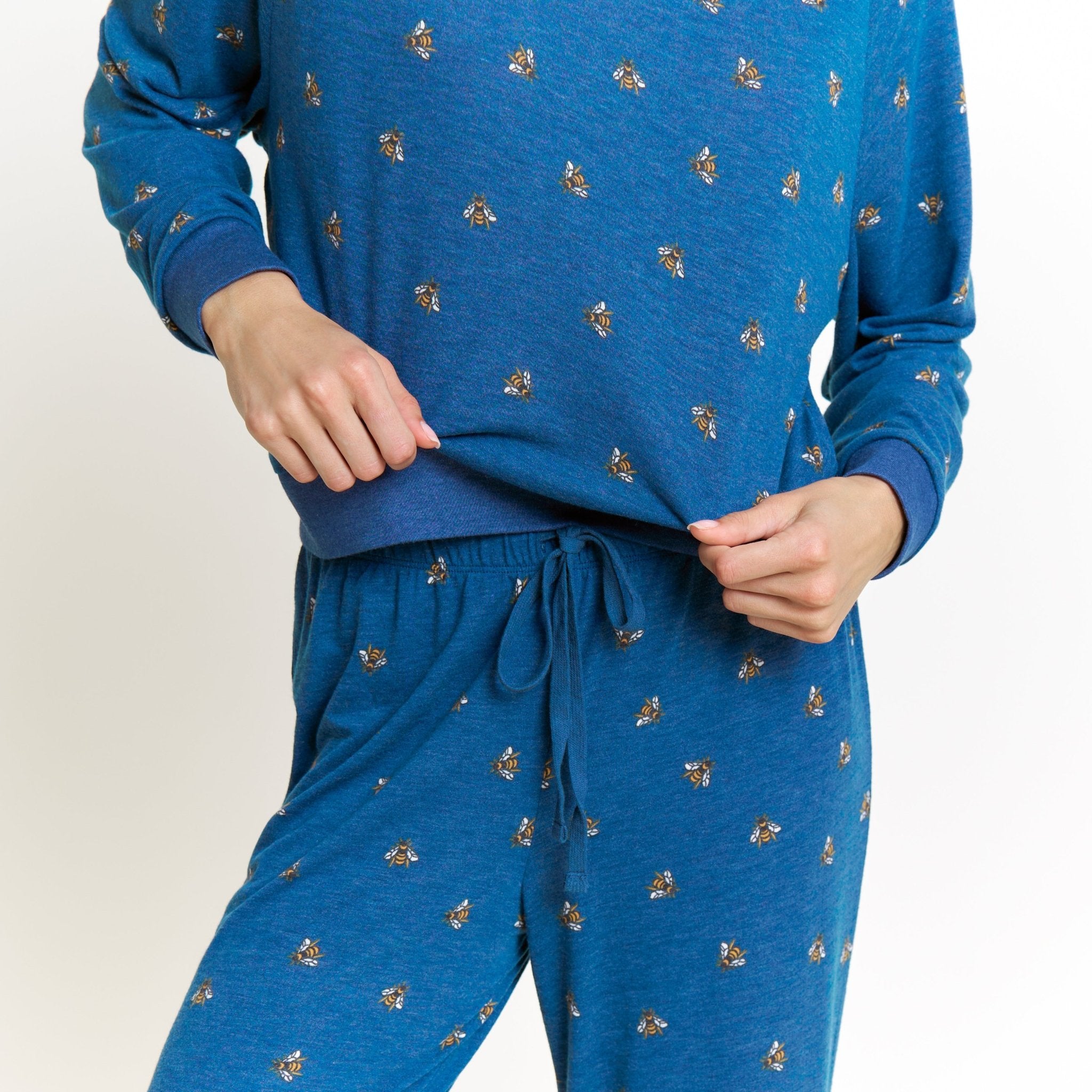 Star Seeker Long Set in Royal Bees - Sleepwear & Loungewear -