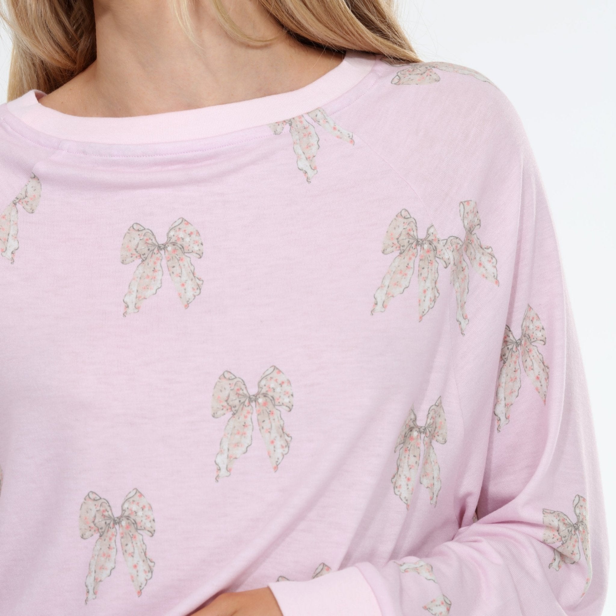 Star Seeker Long Set in Sweetheart Bows - Sleepwear & Loungewear -