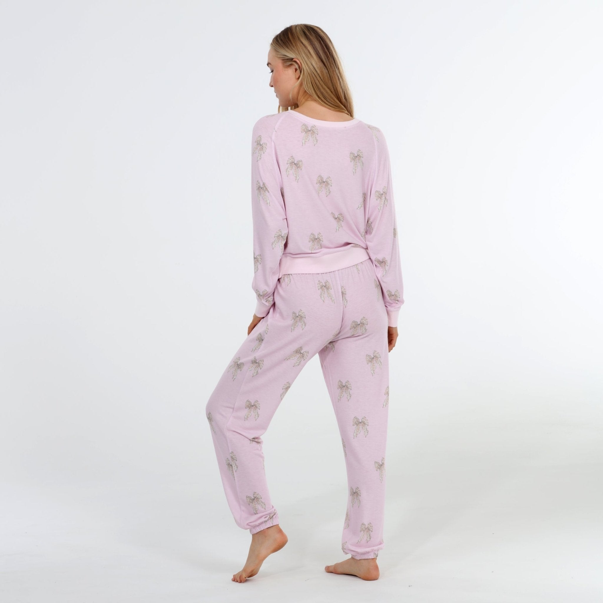 Star Seeker Long Set in Sweetheart Bows - Sleepwear & Loungewear -