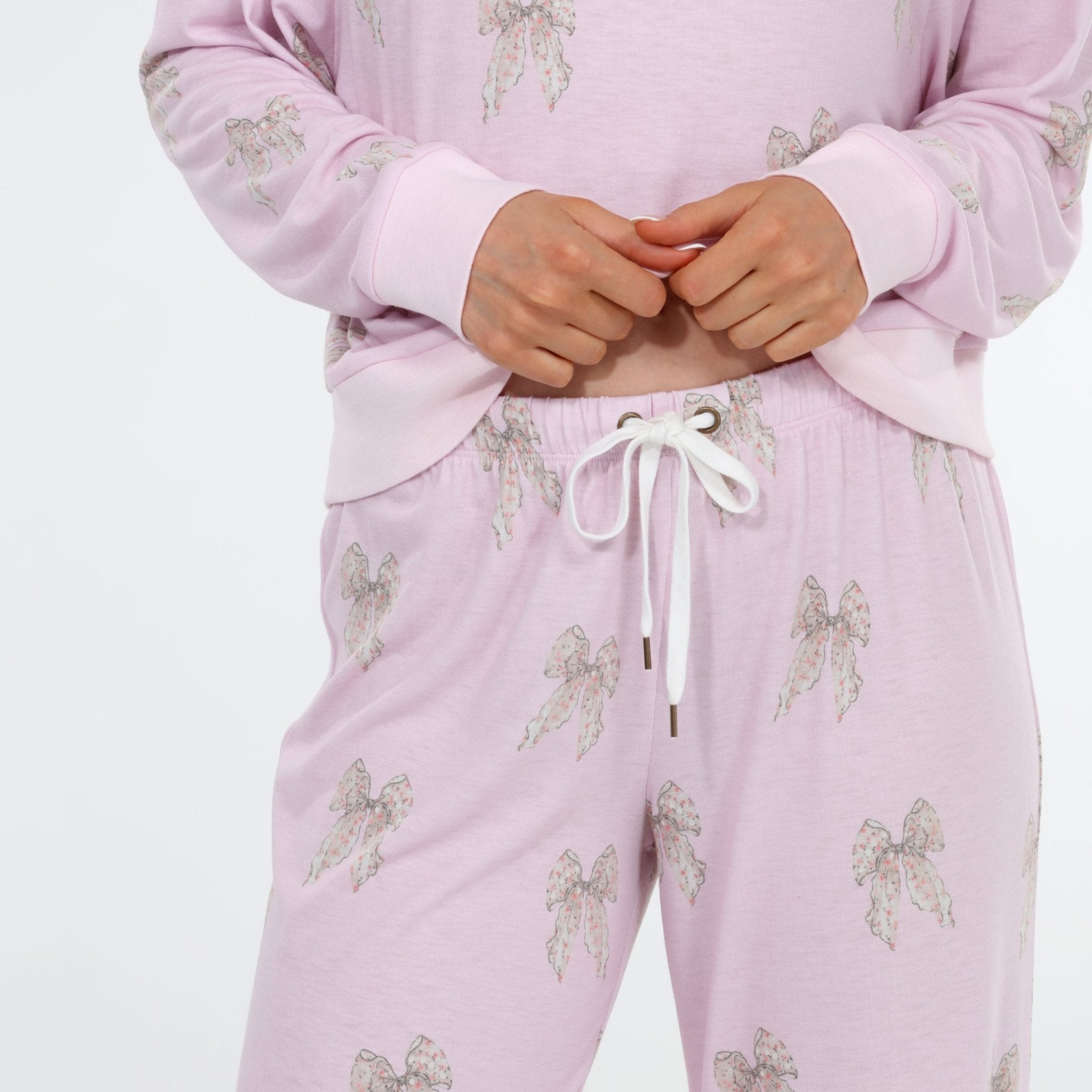 Star Seeker Long Set in Sweetheart Bows - Sleepwear & Loungewear -