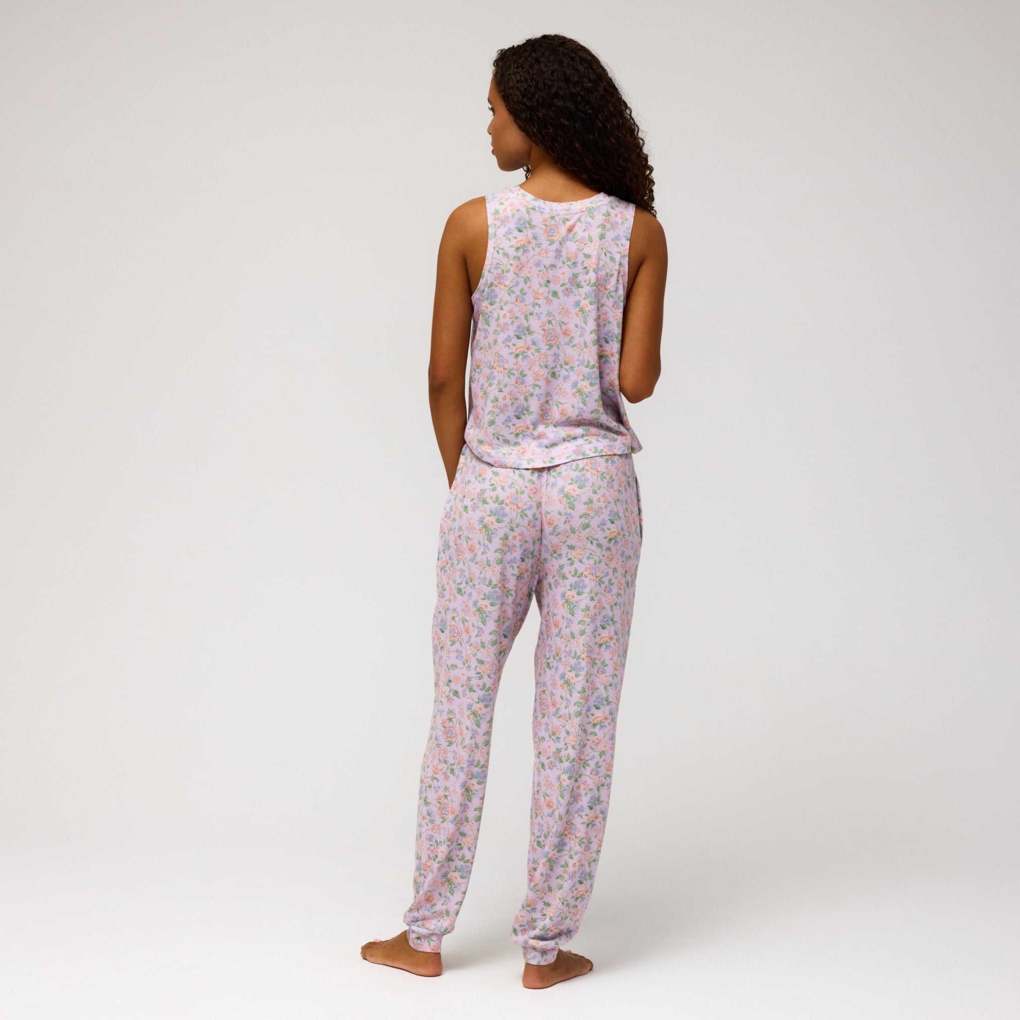 Star Seeker Tank Pant Set in Wisp Floral - -
