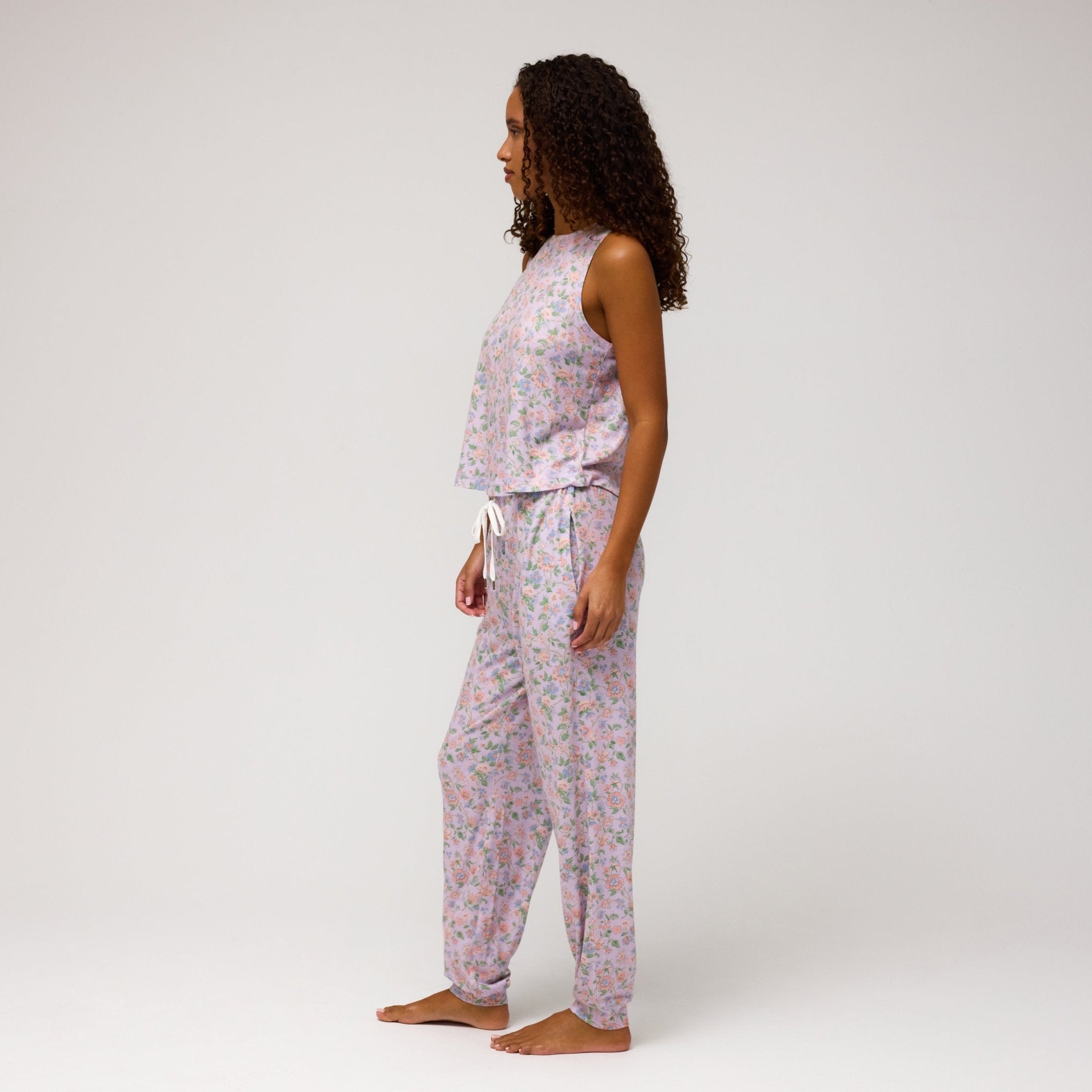 Star Seeker Tank Pant Set in Wisp Floral - -