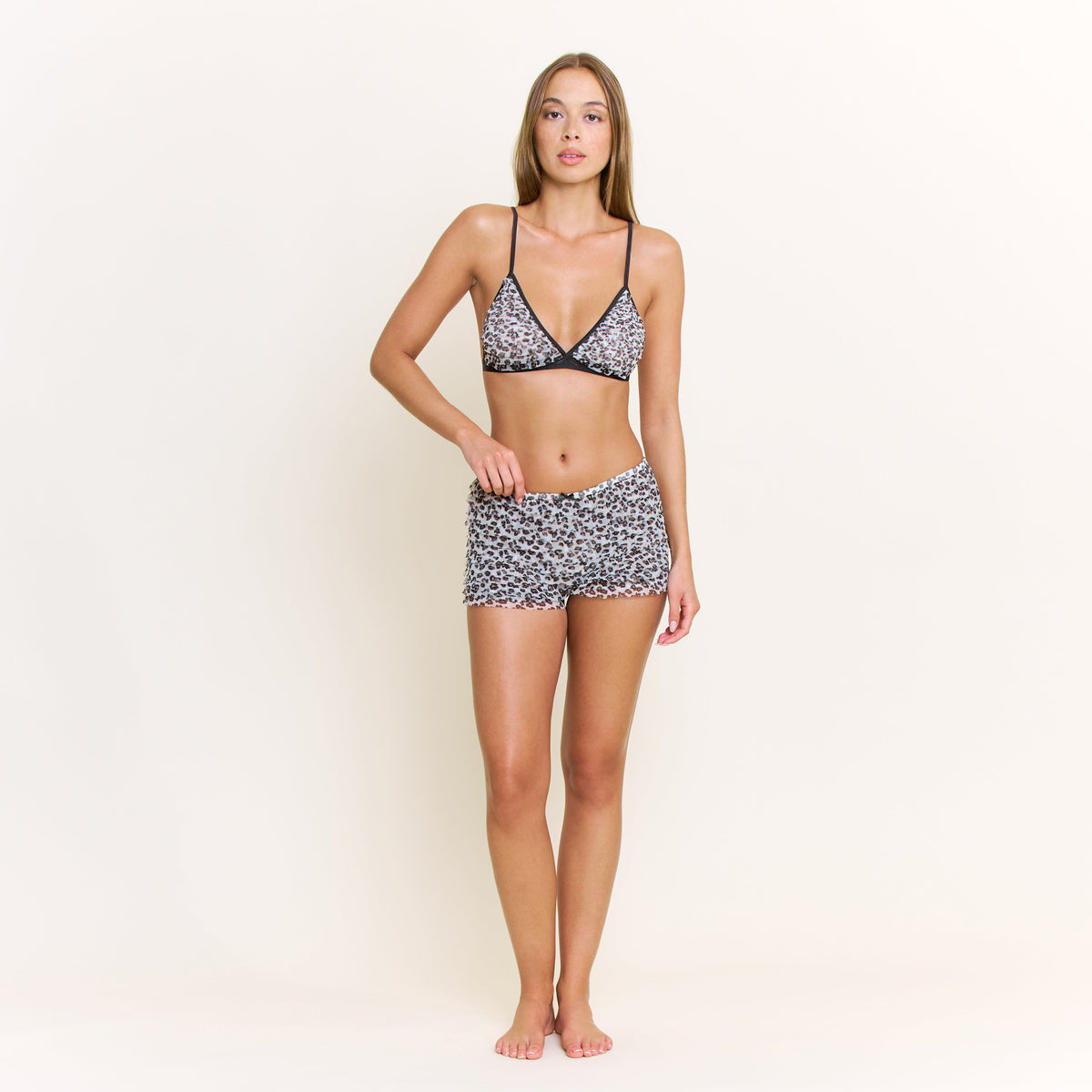 Rumba Bralette in Cream Leopard - Bras -