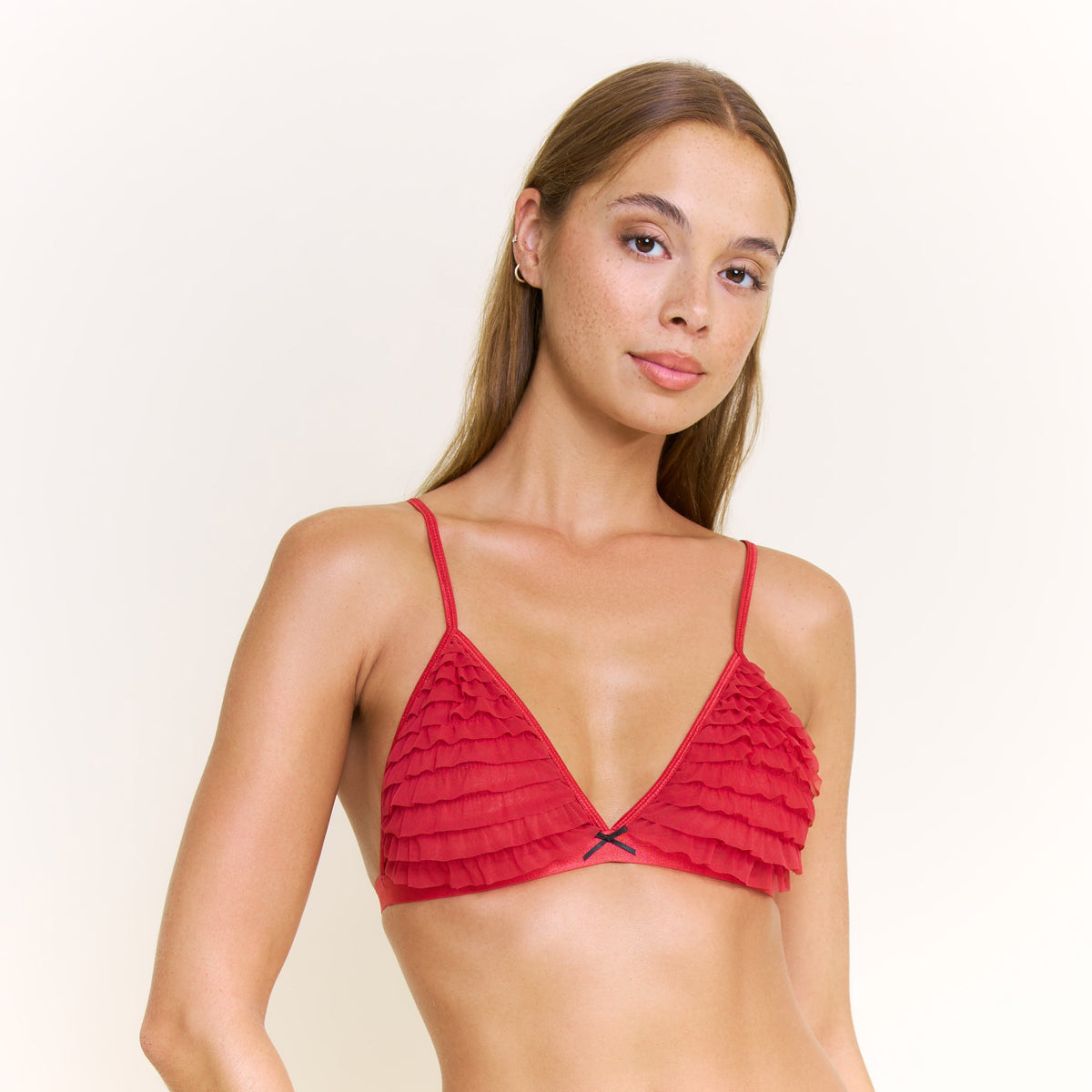 Rumba Bralette in Red Velvet - Bras -