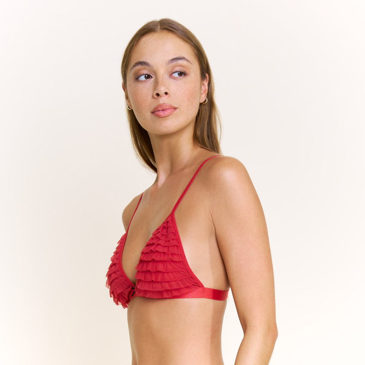 Rumba Bralette in Red Velvet - Bras -