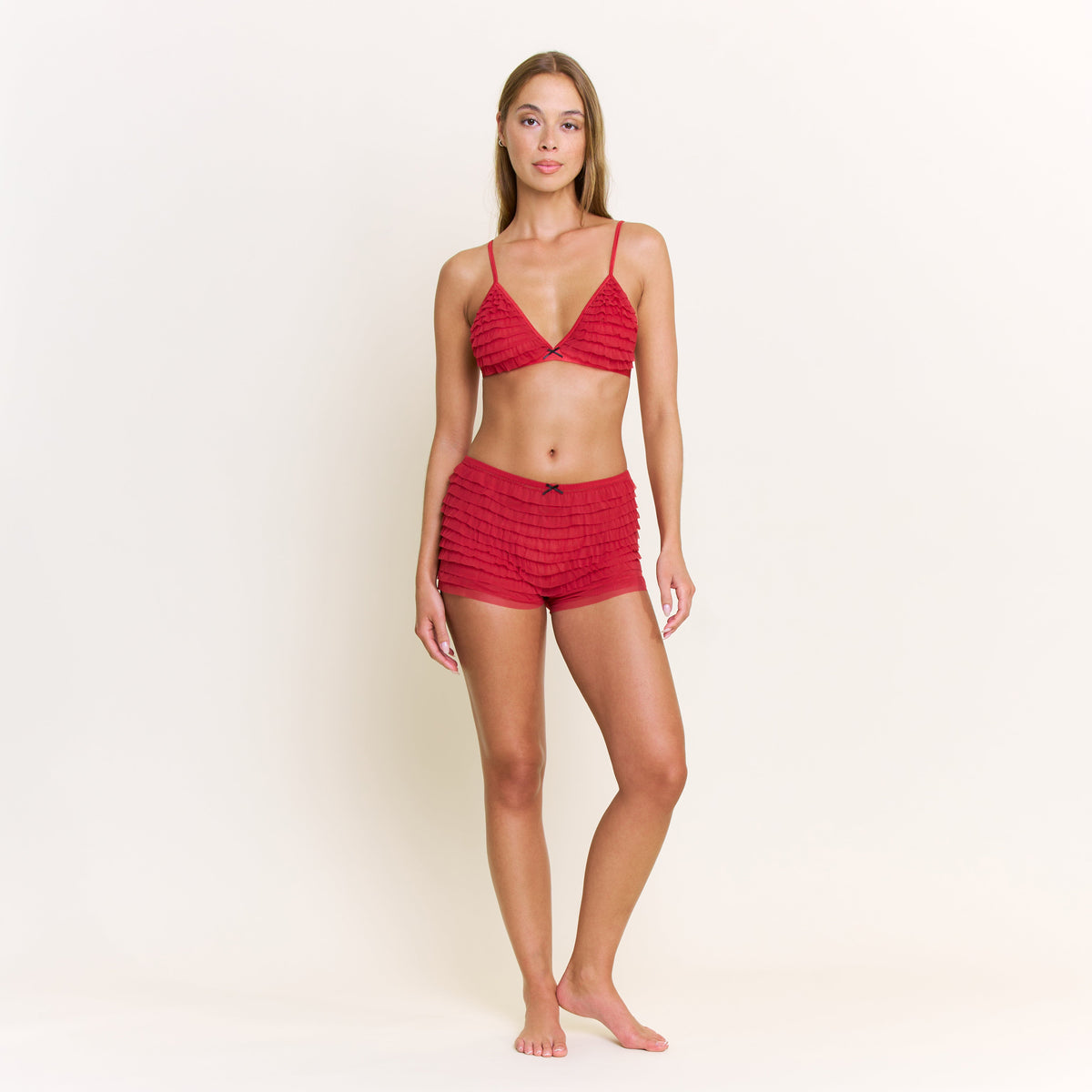 Rumba Short in Red Velvet - -