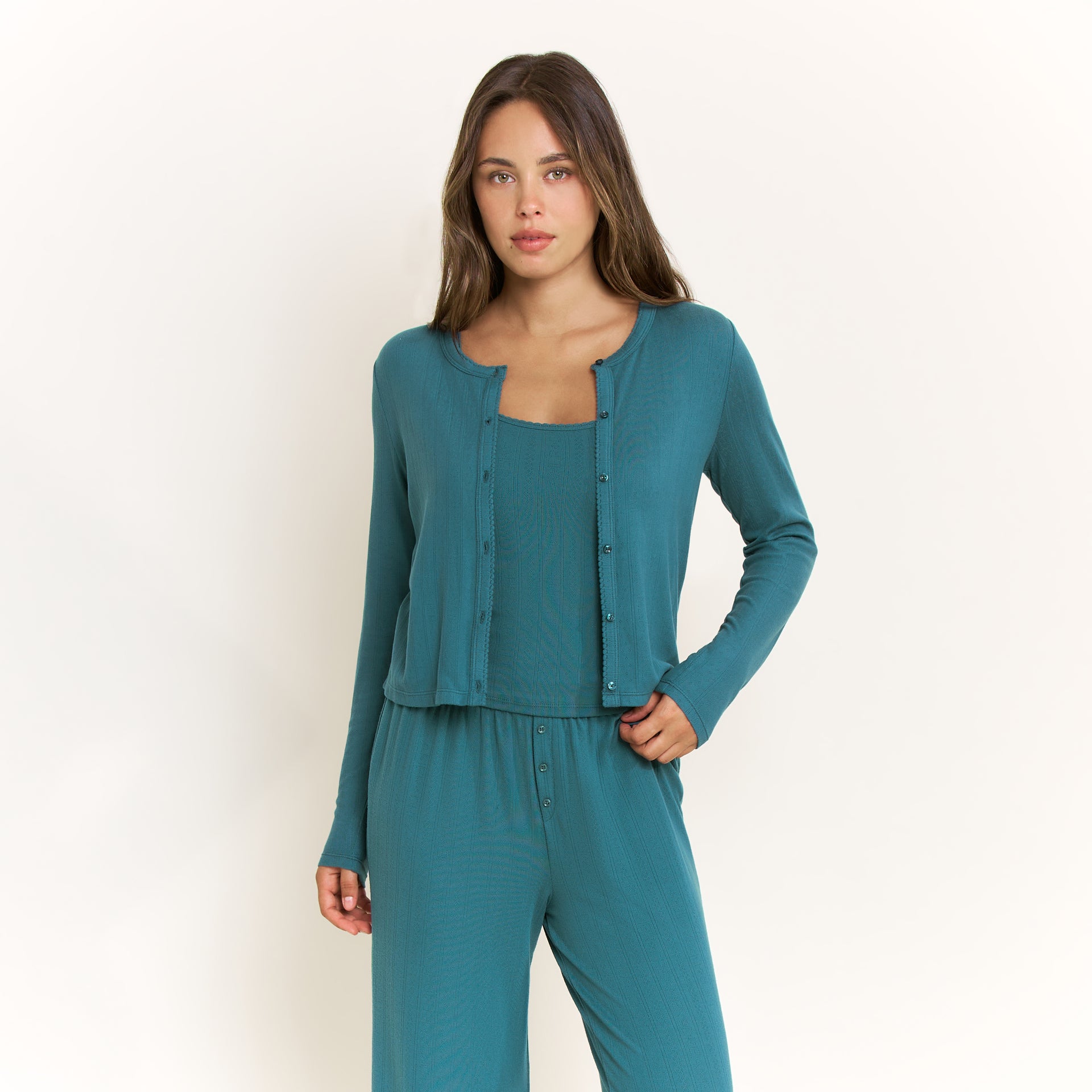 Blissful Cardigan in Bluegrass - -