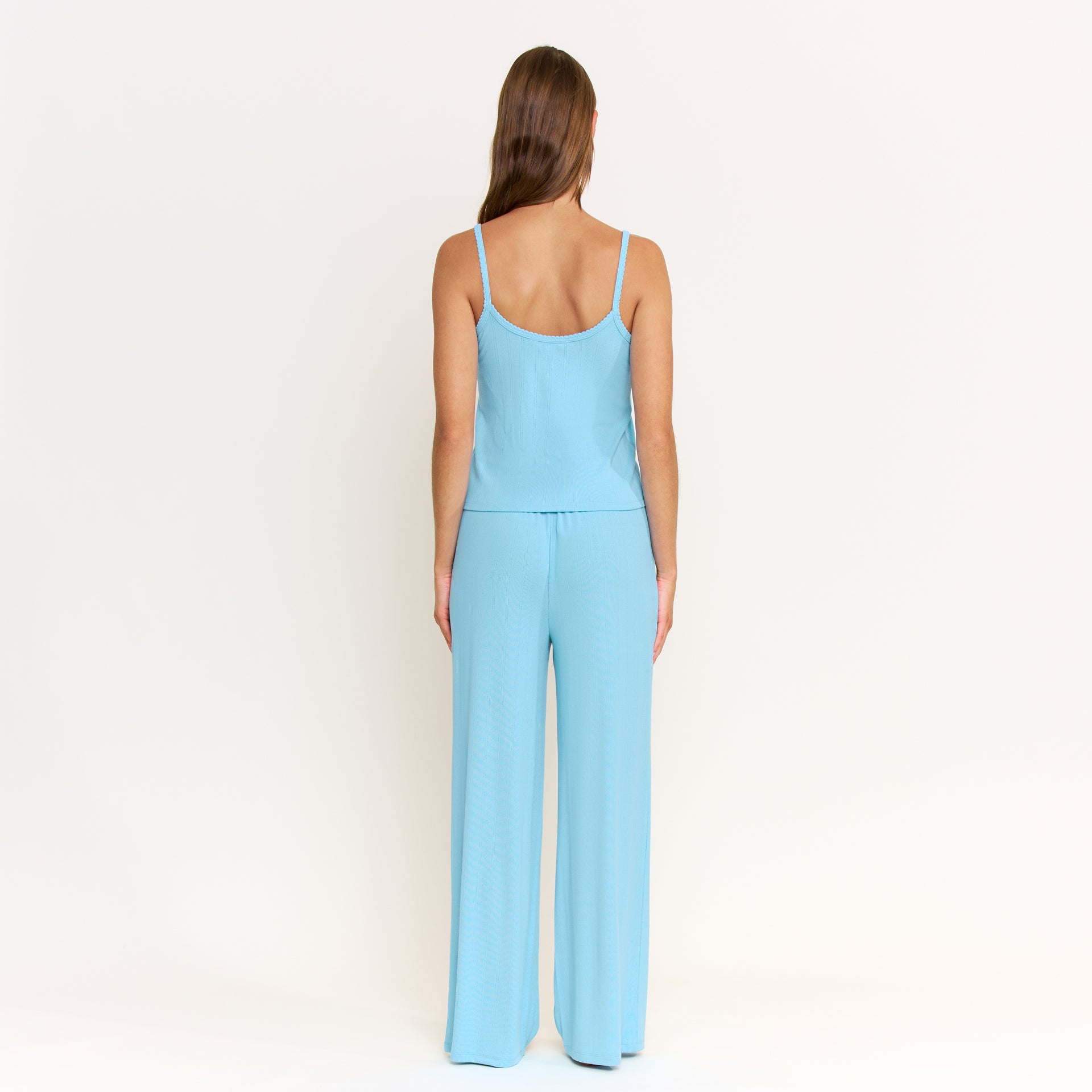 Blissful Cami Pant Set in Ocean - -