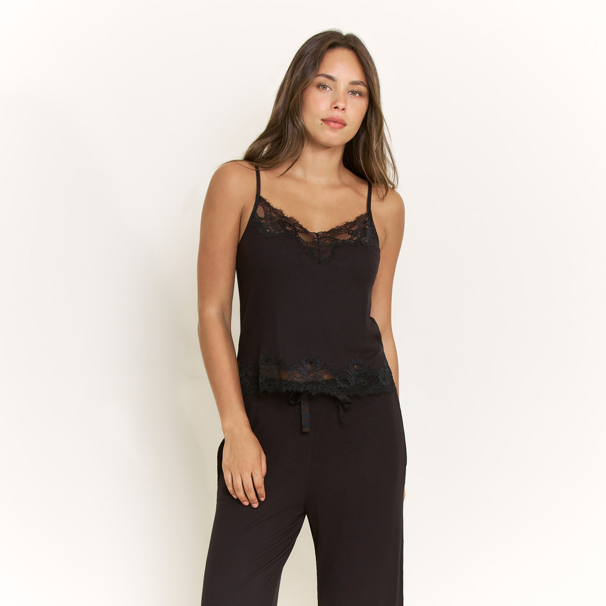 Dream On Cami Pant Set in Black - Sleepwear & Loungewear -