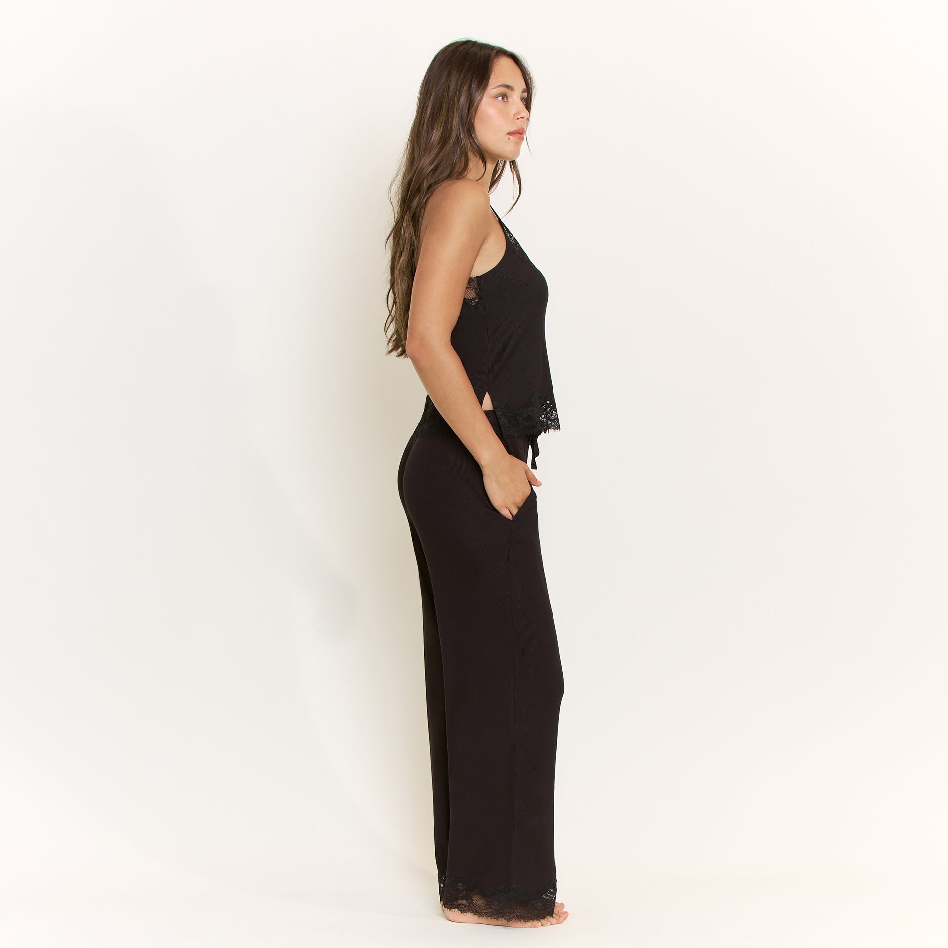 Dream On Cami Pant Set in Black - Sleepwear & Loungewear -