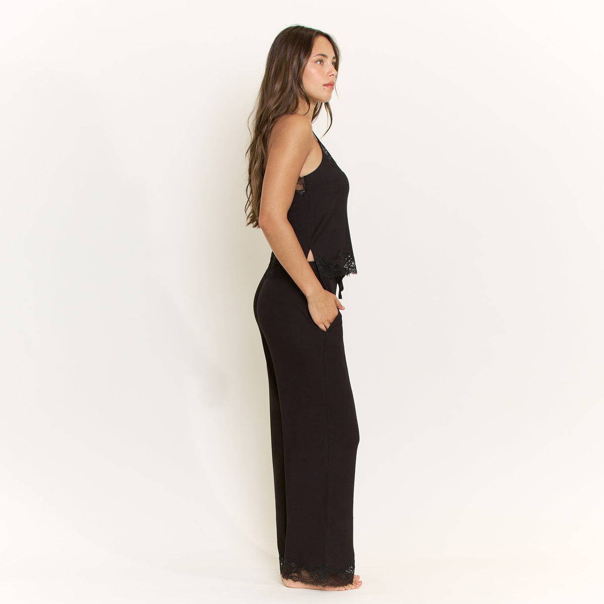 Dream On Cami Pant Set in Black - Sleepwear & Loungewear -