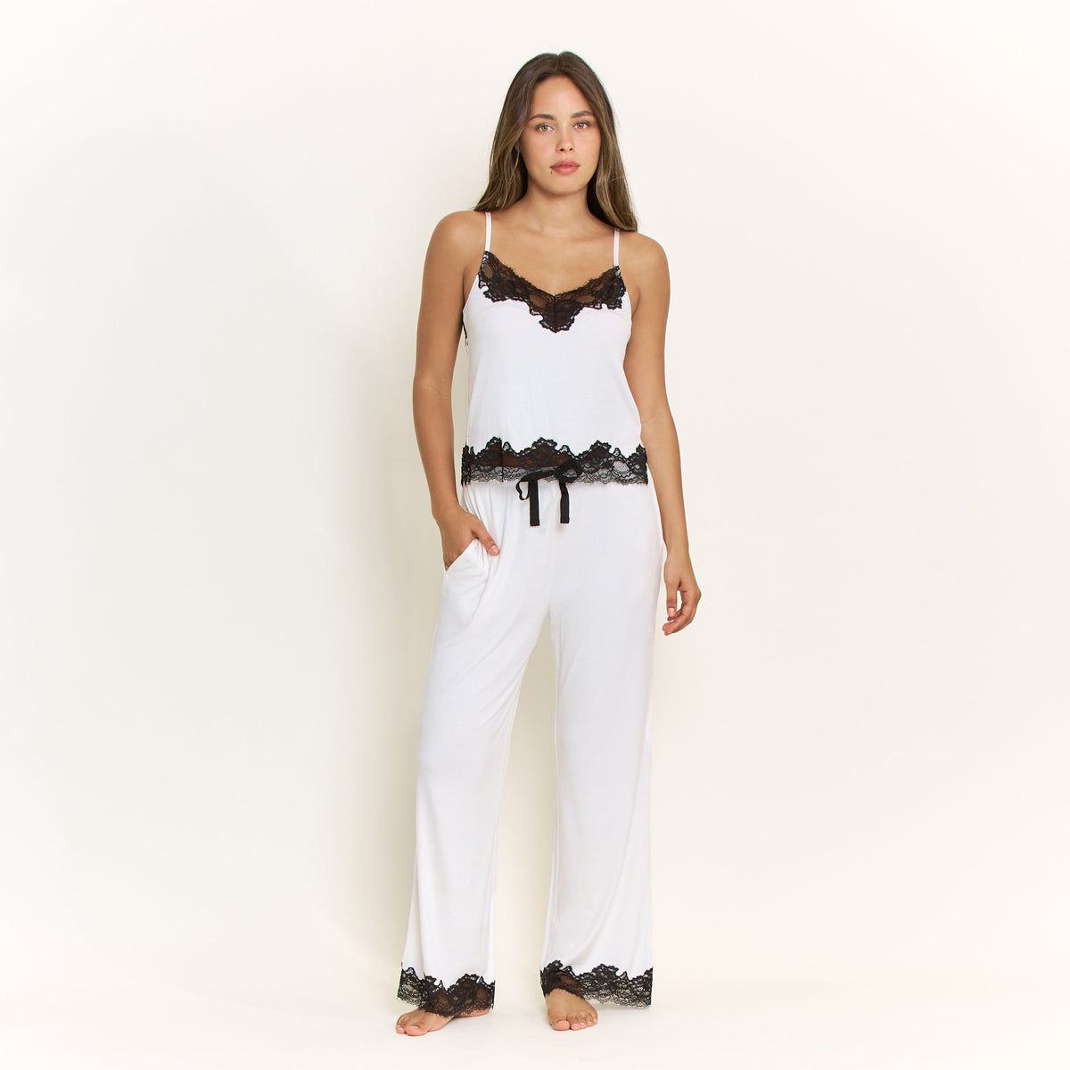 Dream On Cami Pant Set in Ivory - Sleepwear & Loungewear -