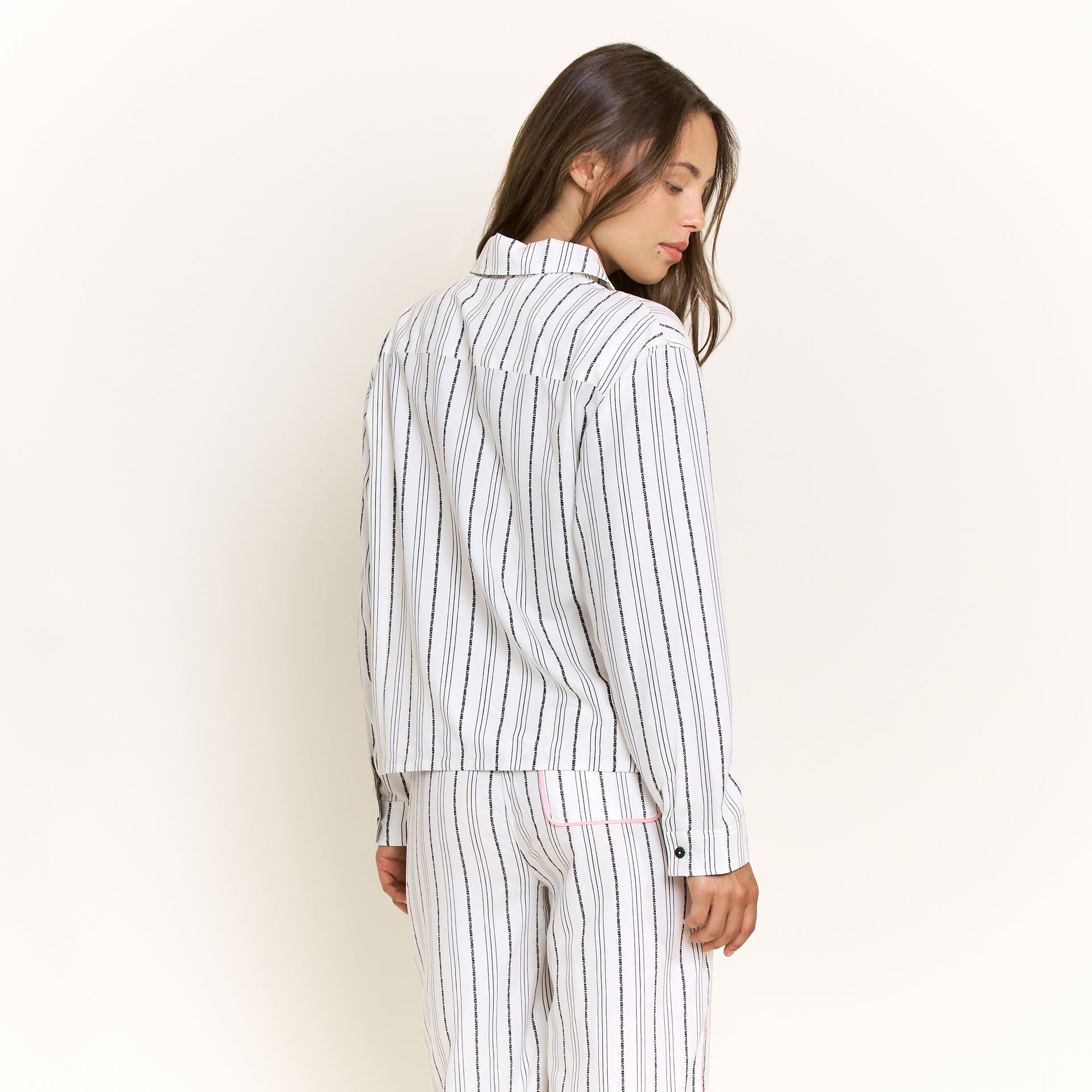 Nap Era Long Sleeve Top in Ivory Stripe - -