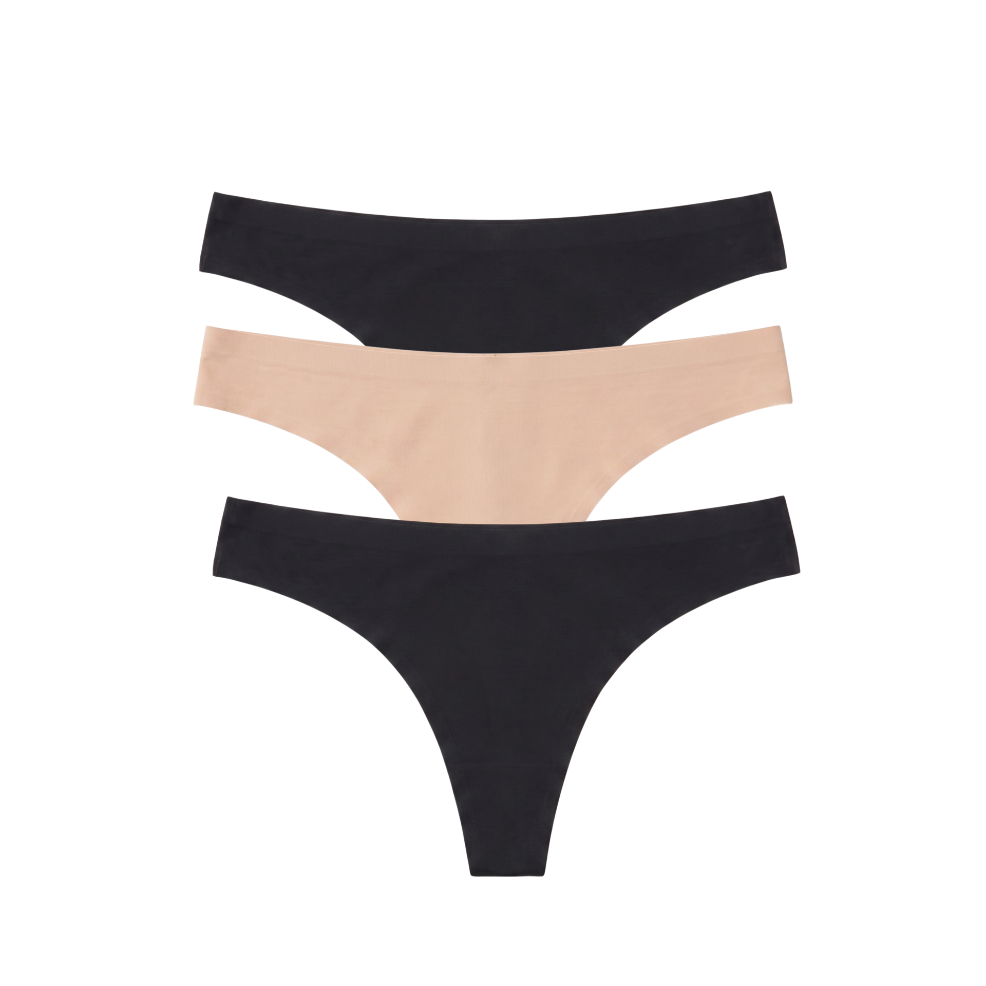 Breeze Luxe Thong 3-Pack in Basics - -