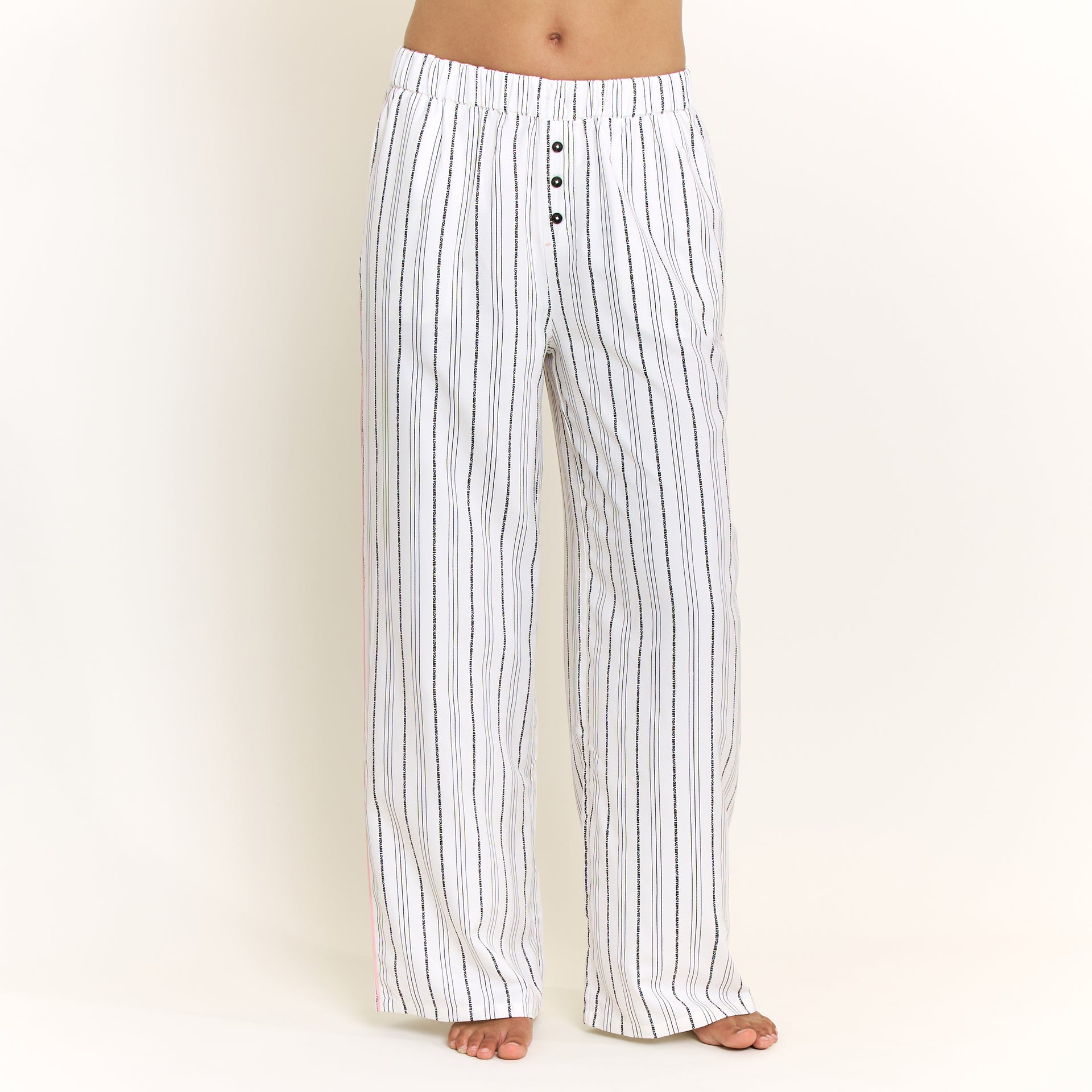 Nap Era Pant in Ivory Stripe - -