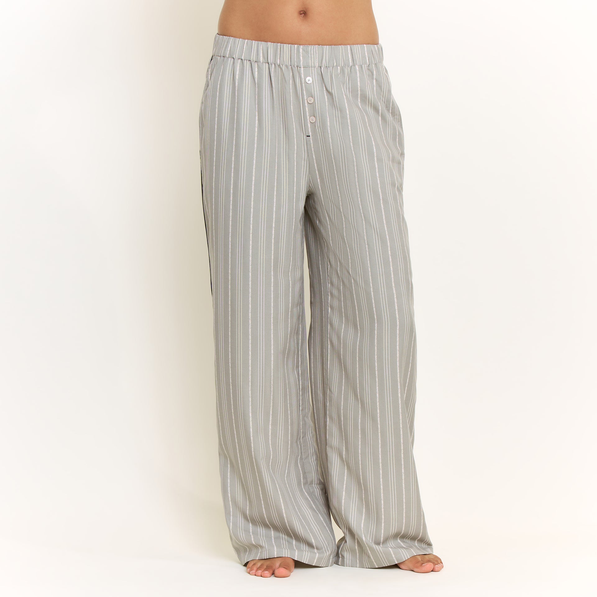 Nap Era Pant in Soft Olive Stripe - -