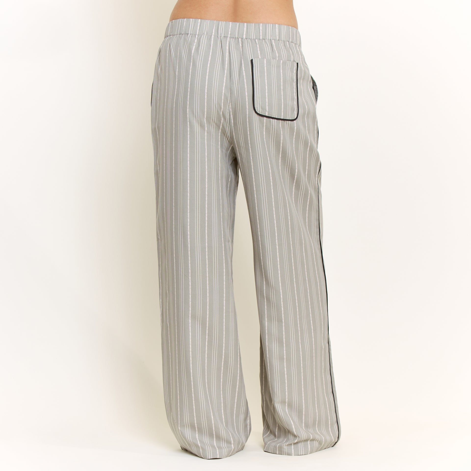 Nap Era Pant in Soft Olive Stripe - -