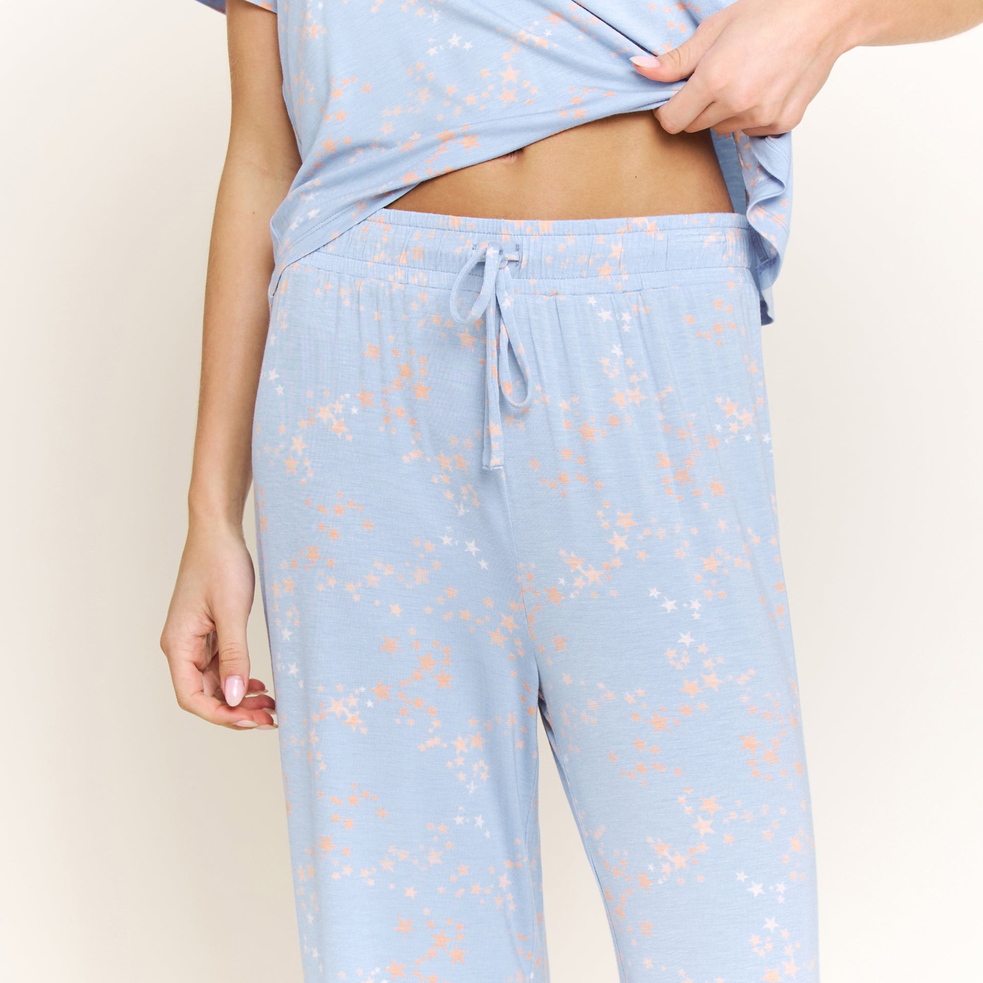 All American Tee Pant Set in Periwinkle Stars - Sleepwear & Loungewear -