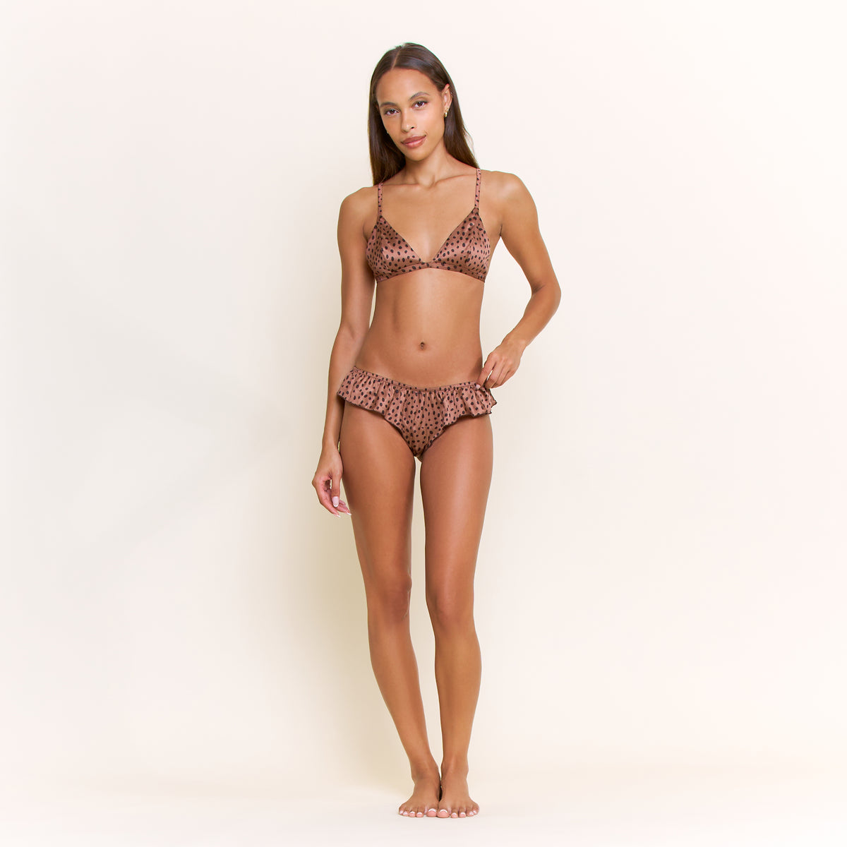 Megan Bralette in Caramel Cheetah - -