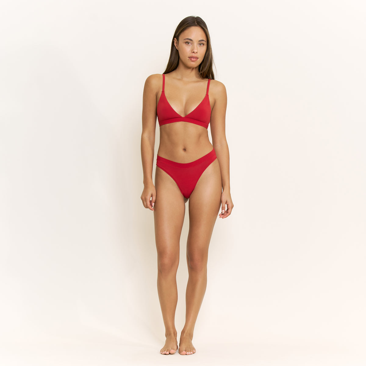Emery Thong in Red Velvet - -