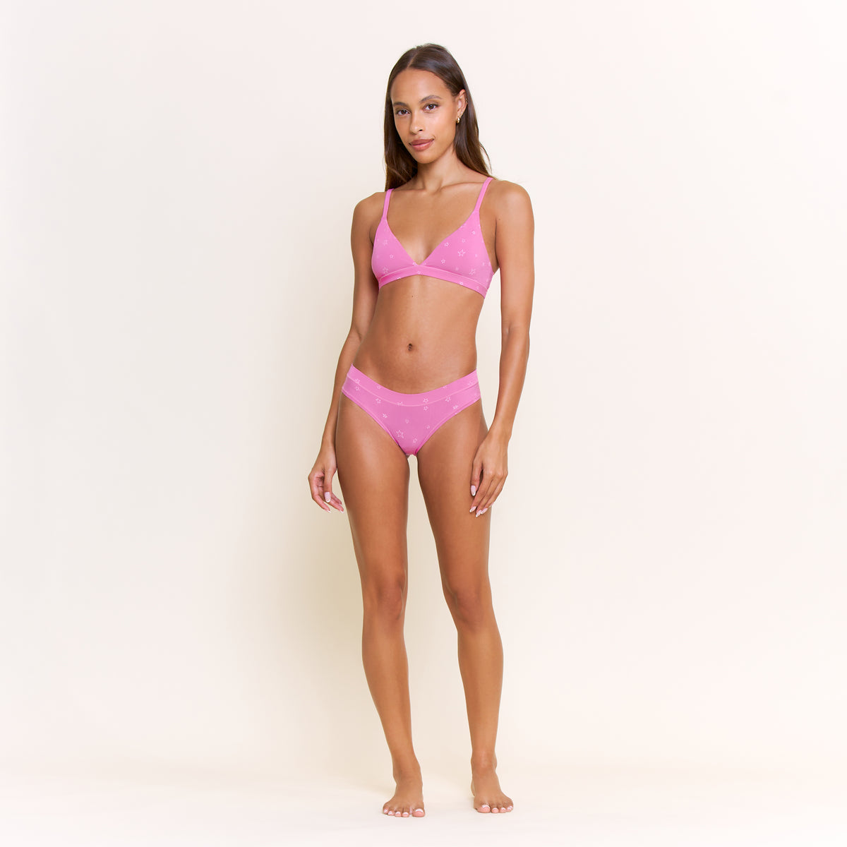 Emery Bikini in Hot Fuchsia Stars - -