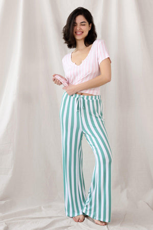 Good Times PJ Set - Sleepwear & Loungewear - Inhale Stripe