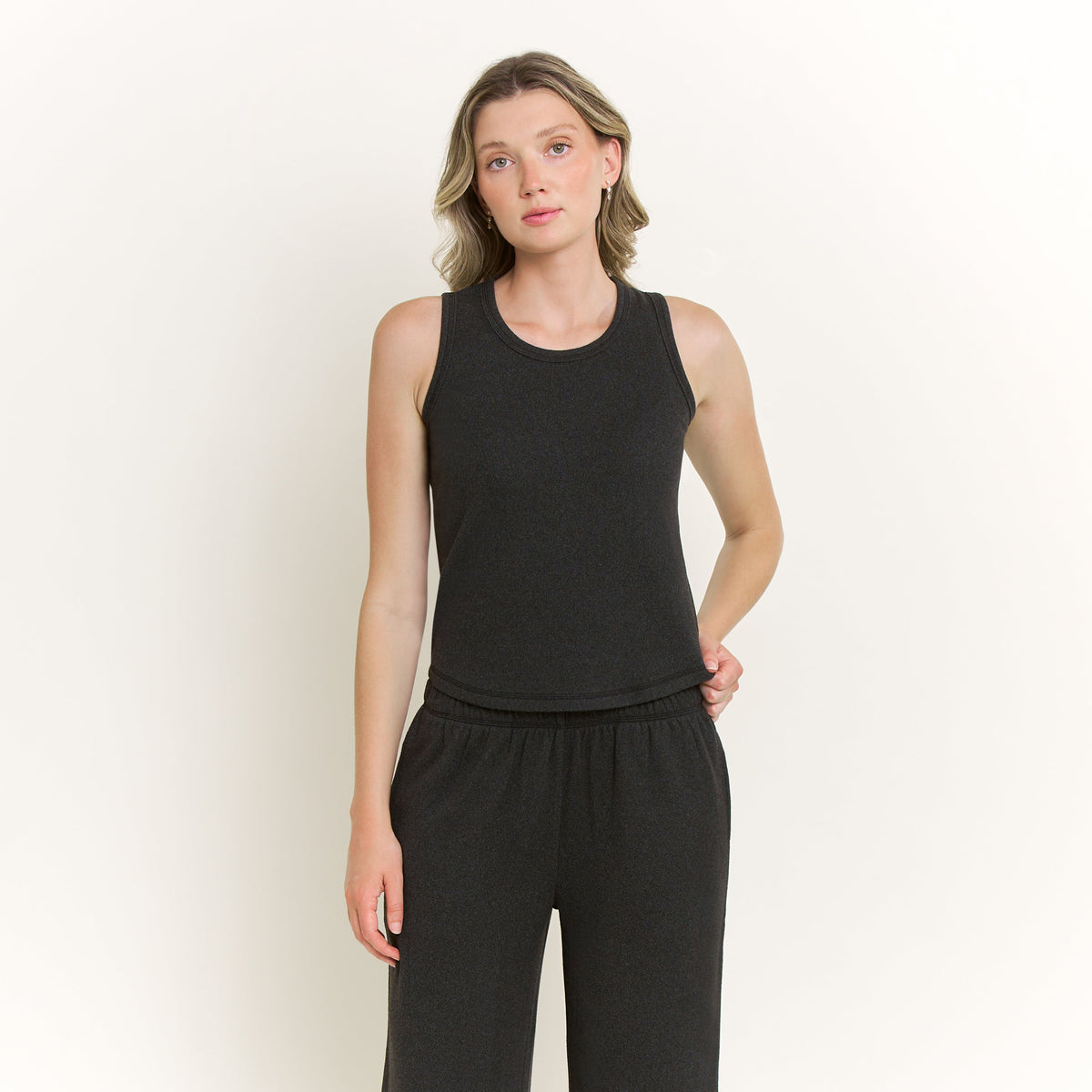 Forever Luxe Tank in Charcoal - -