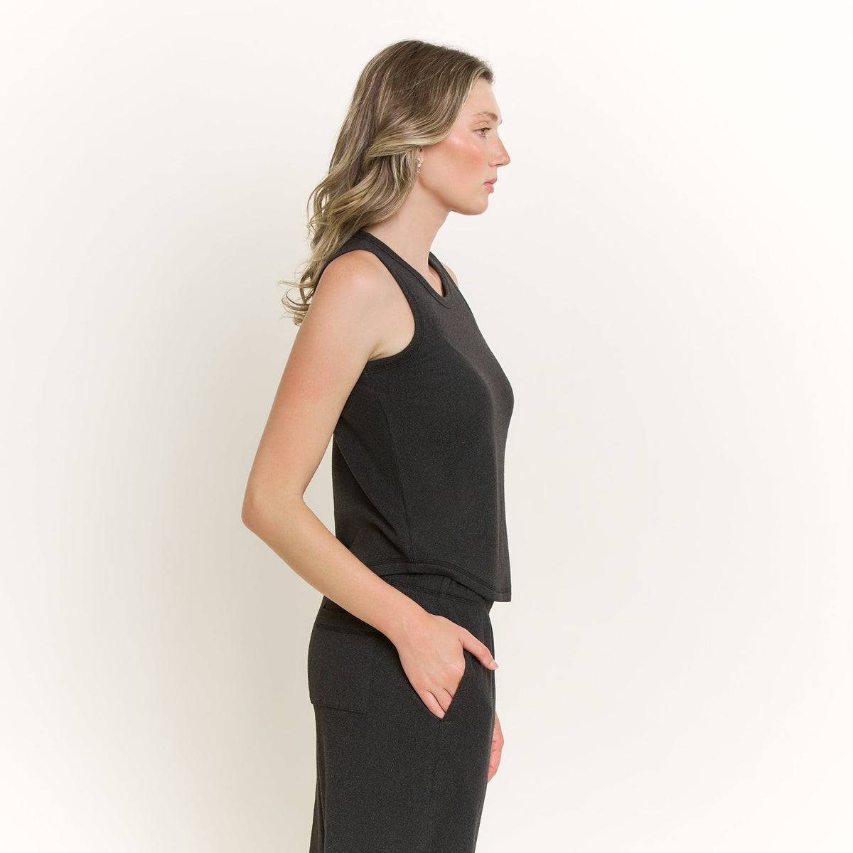 Forever Luxe Tank in Charcoal - -
