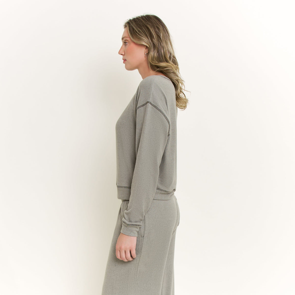 Forever Luxe Long Sleeve Top in Soft Olive - -