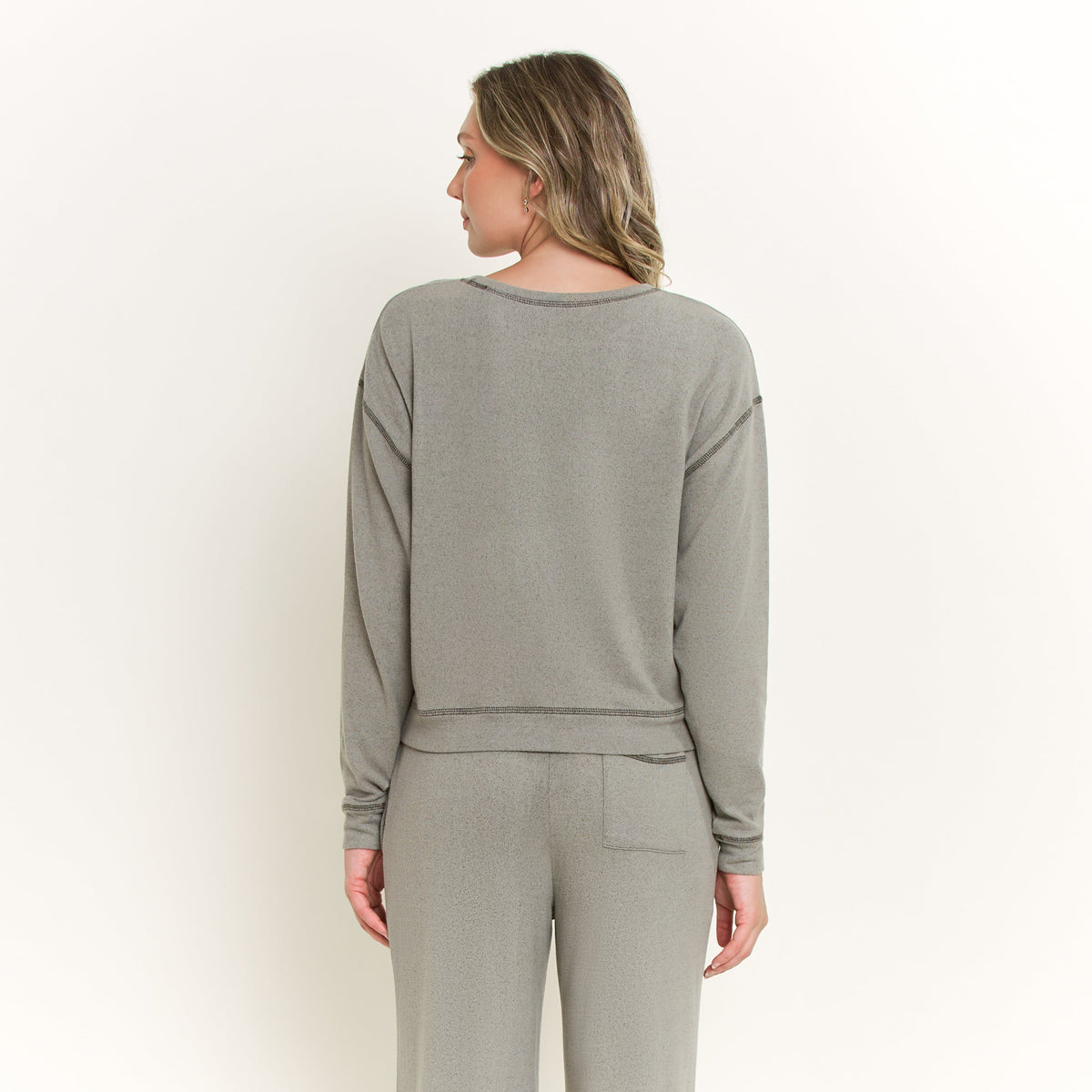 Forever Luxe Long Sleeve Top in Soft Olive - -
