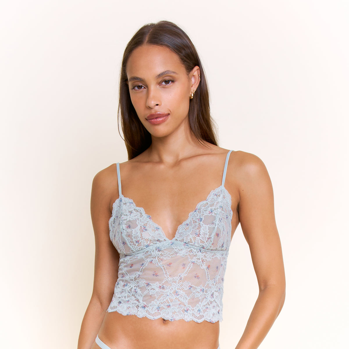 Riot Lace Cami in Sage Mist Ditsy - -