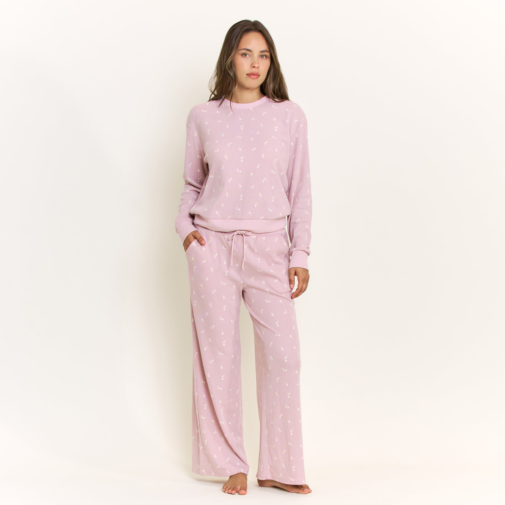 Kickback Pant Set in Romantic Lilac Buds - -