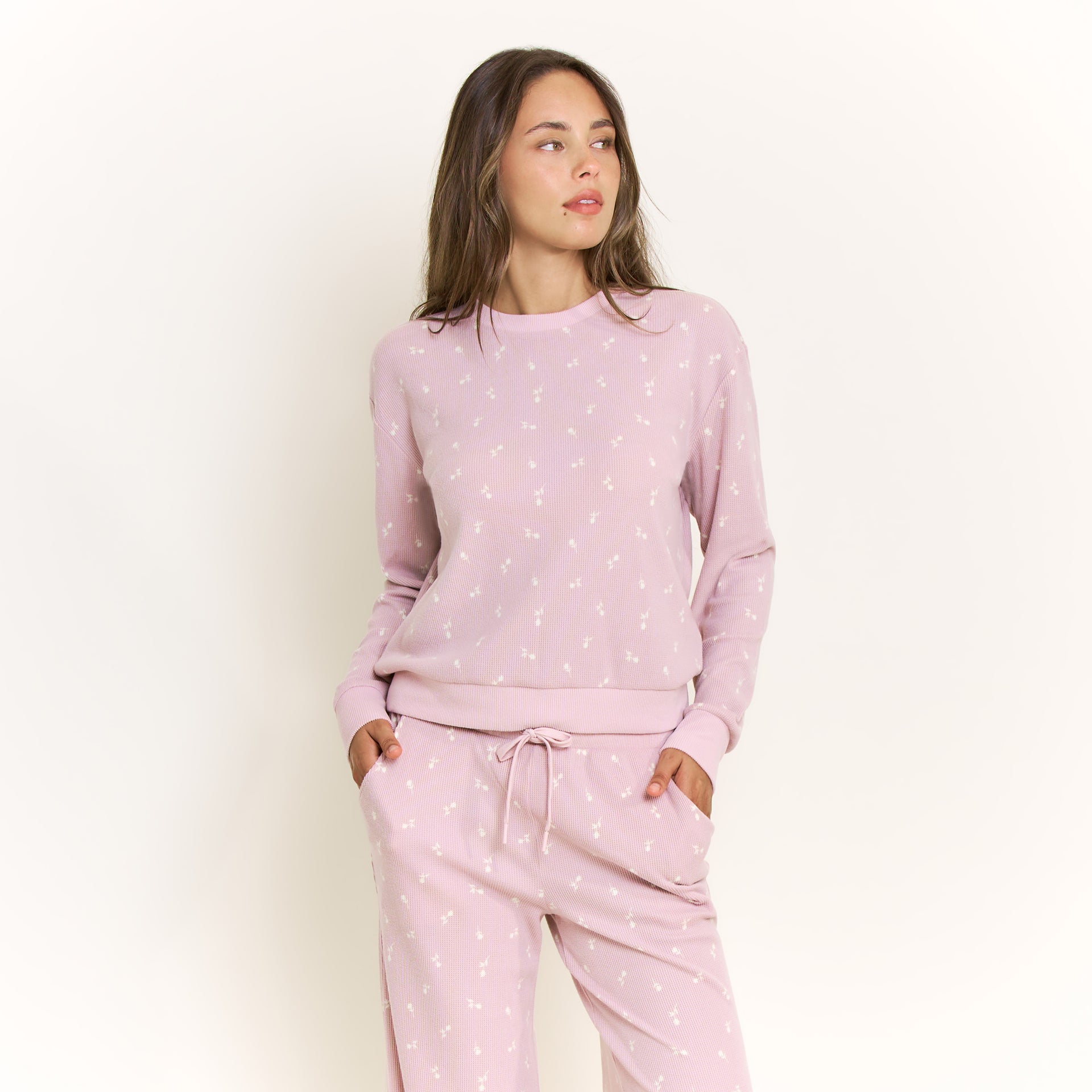 Kickback Pant Set in Romantic Lilac Buds - -