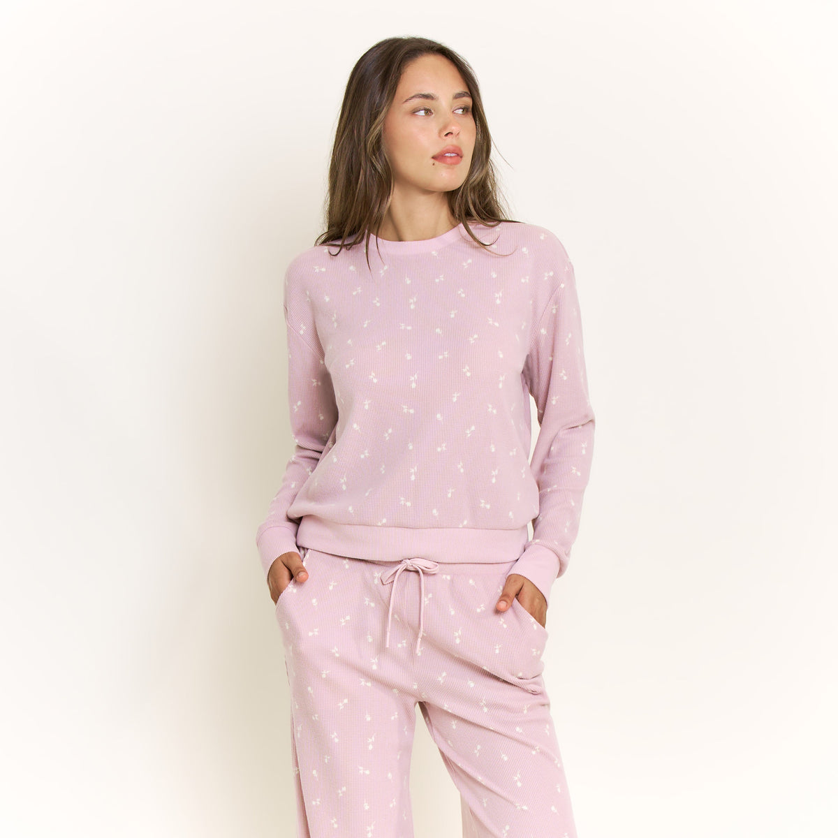 Kickback Pant Set in Romantic Lilac Buds - -