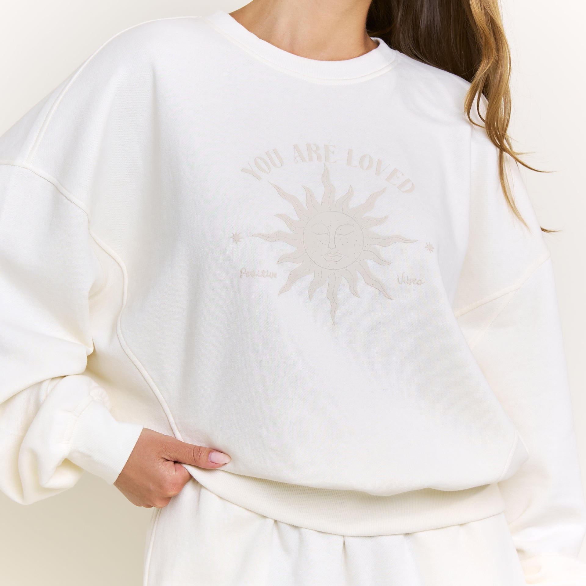 No Plans Sweatshirt in Ivory - Sleepwear & Loungewear -