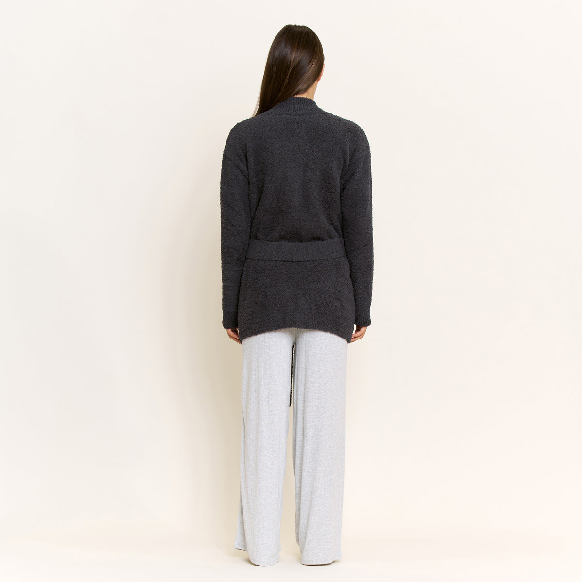 Ready to Unwind Robe in Charcoal - -