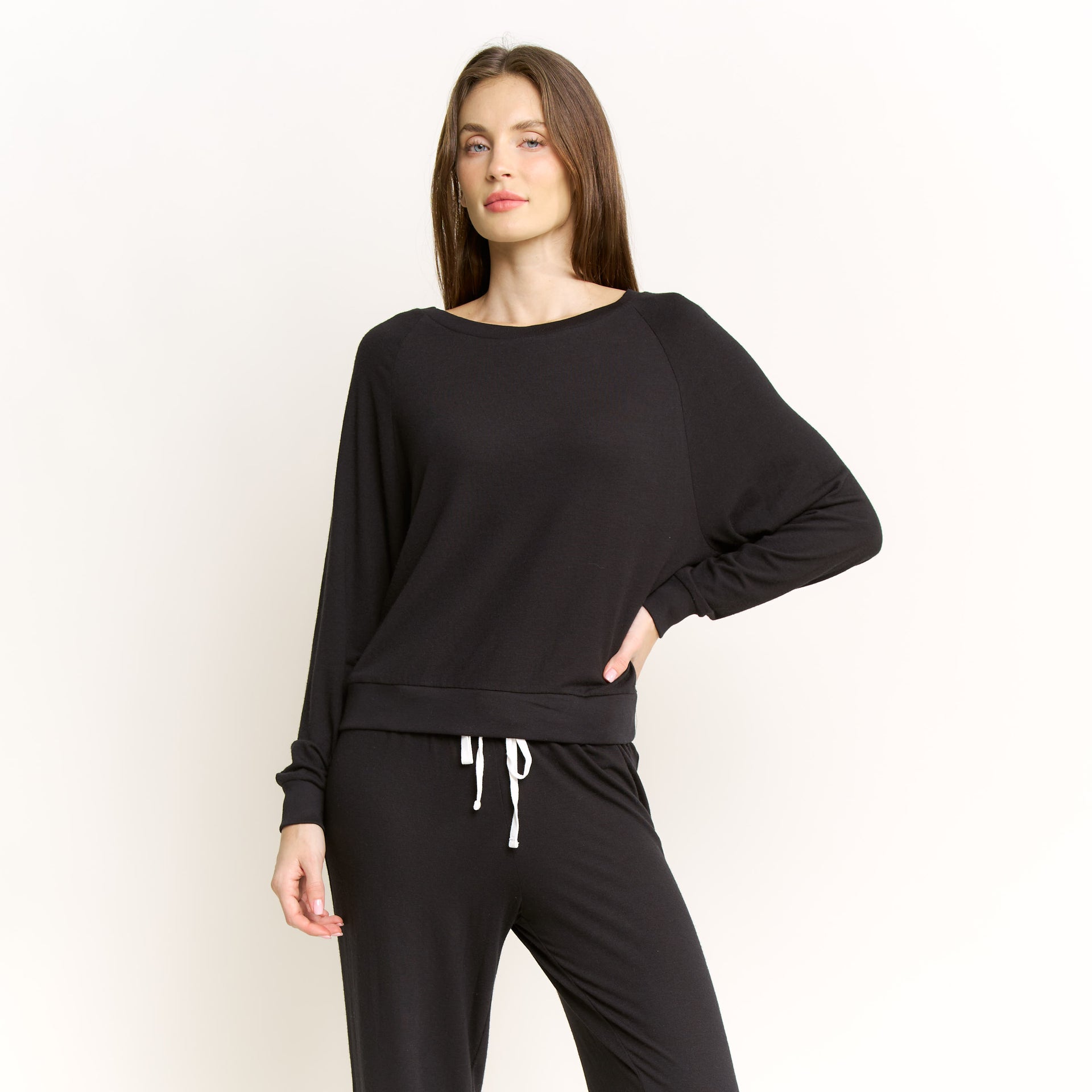 Star Seeker Long Set in Black - Sleepwear & Loungewear -