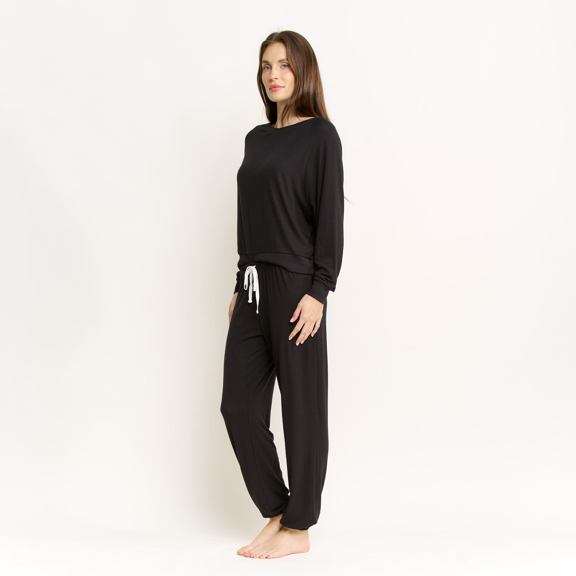 Star Seeker Long Set in Black - Sleepwear & Loungewear -