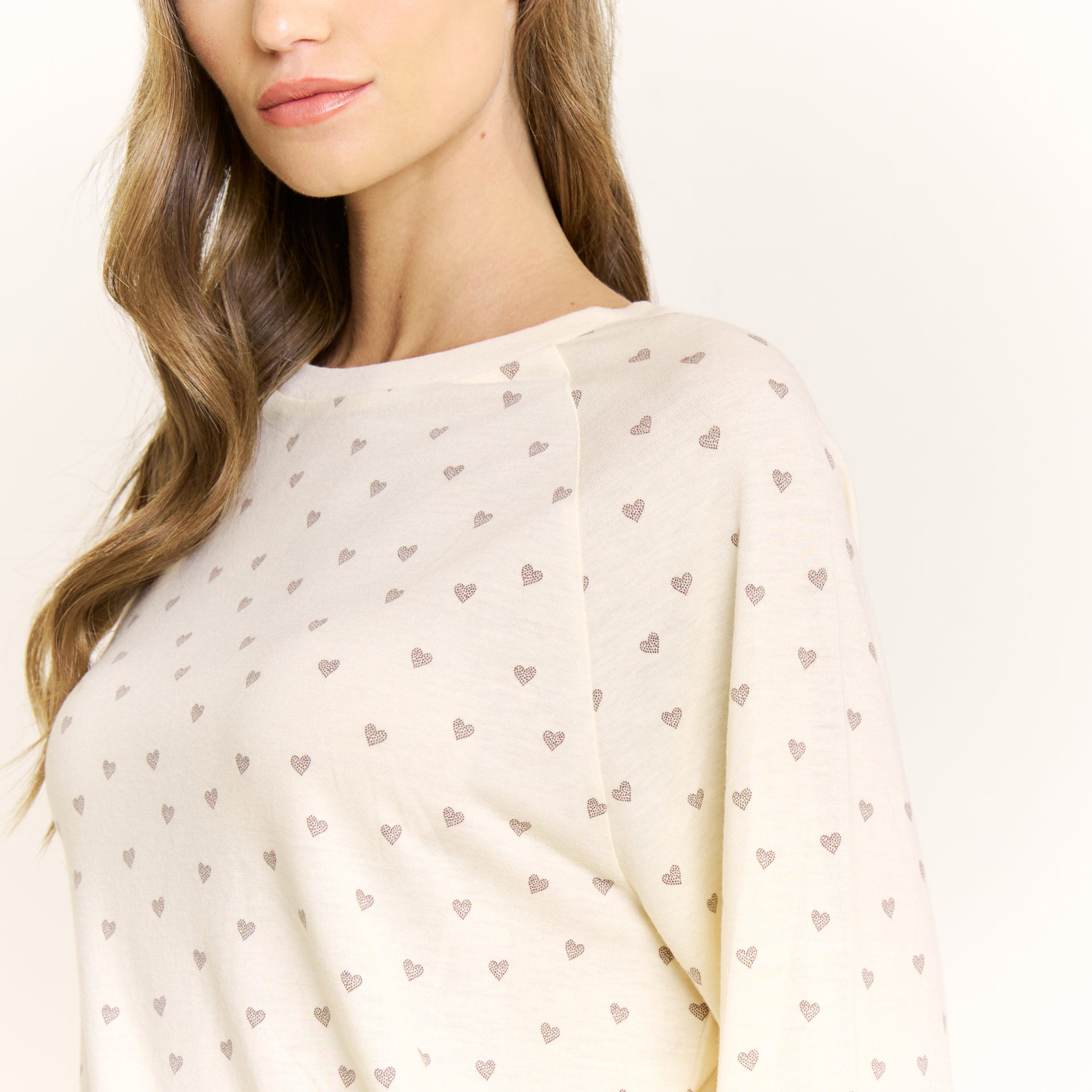 Star Seeker Long Set in Butter Daydream Hearts - Sleepwear & Loungewear -