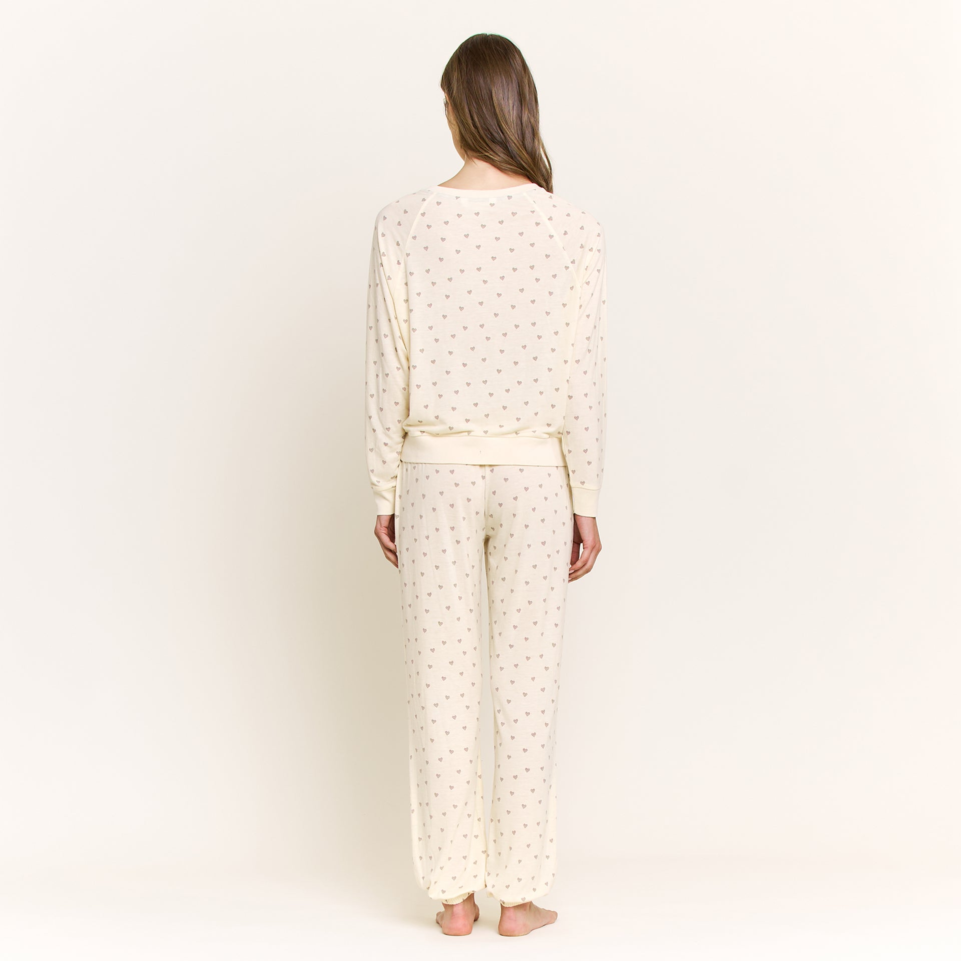 Star Seeker Long Set in Butter Daydream Hearts - Sleepwear & Loungewear -