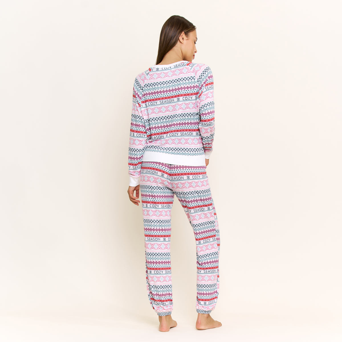 Star Seeker Long Set in Ivory Cozy Fair Isle - Sleepwear & Loungewear -