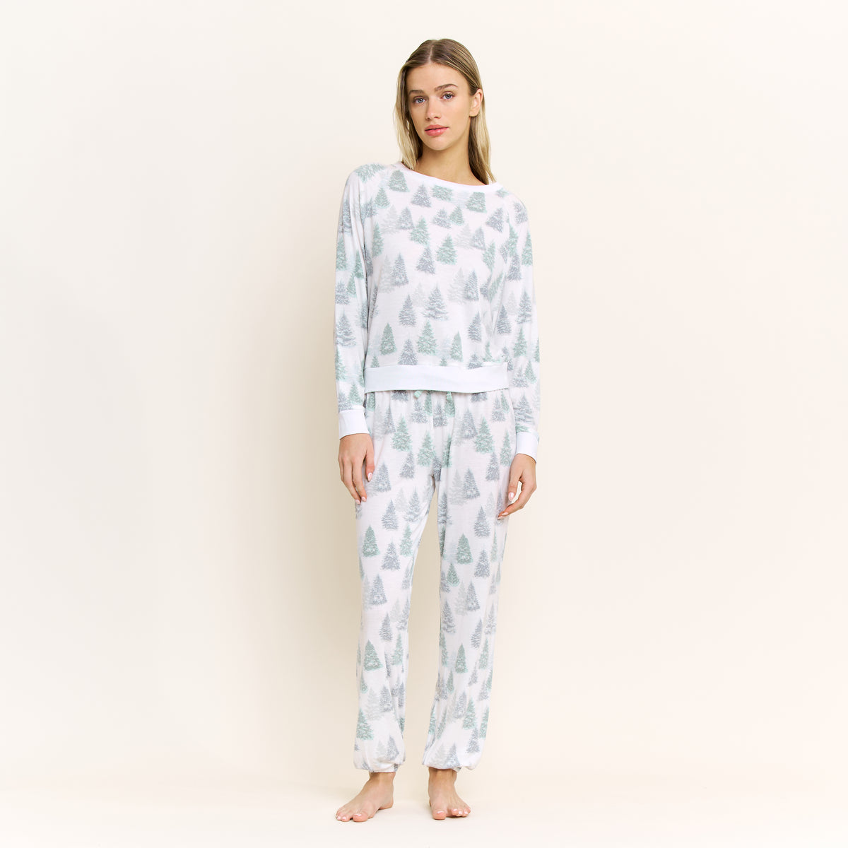 Star Seeker Long Set in Ivory Pines - Sleepwear & Loungewear -